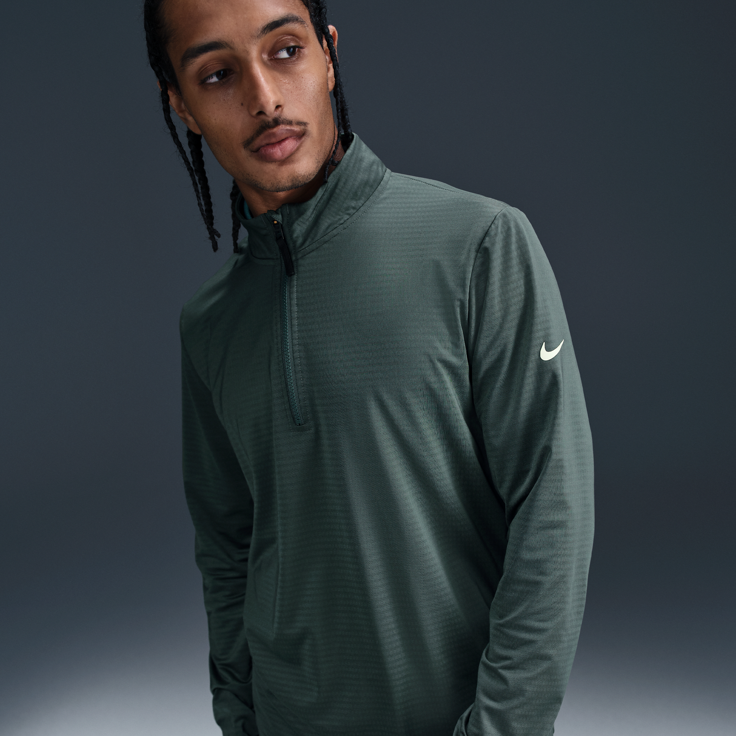 Nike Men's Victory Dri-fit 1/2-zip Golf Top In Green
