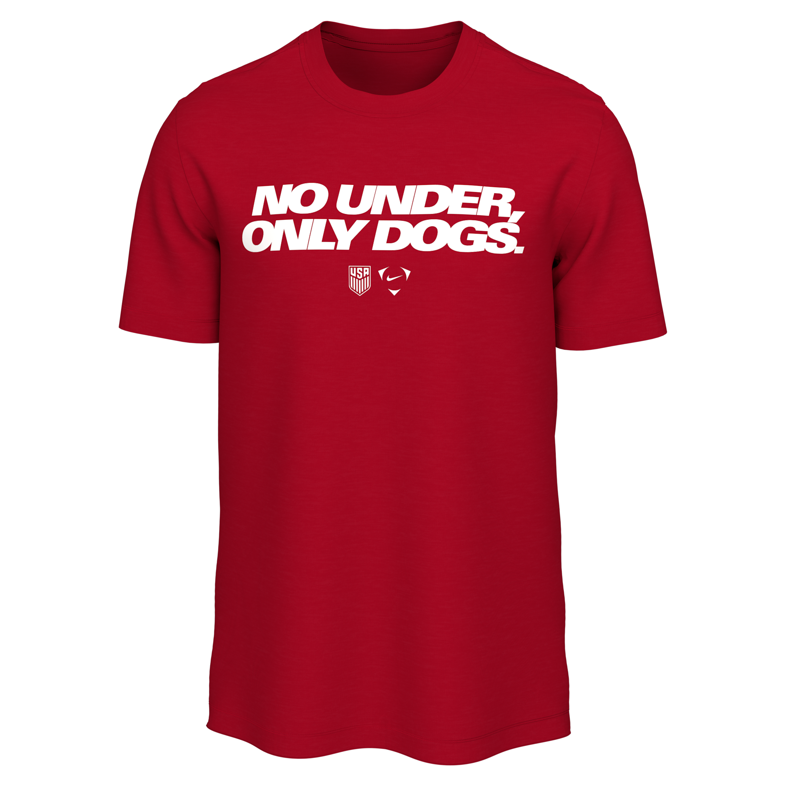 Nike Adult USMNT "No Under, Only Dogs." Red T-Shirt, Men's, XXL
