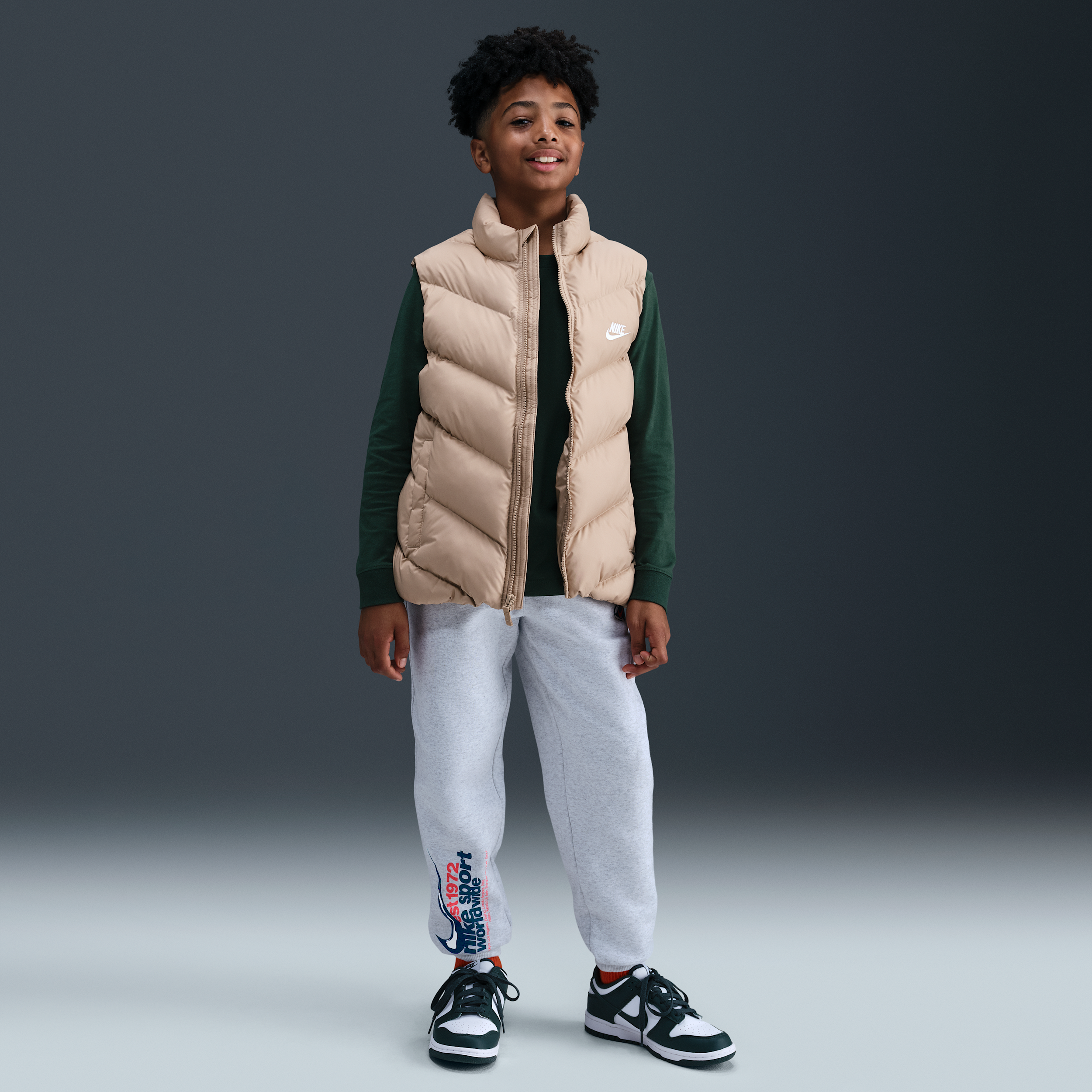Nike Sportswear Club Fleece Big Kids' Jogger Pants in Brown | IO2408-051