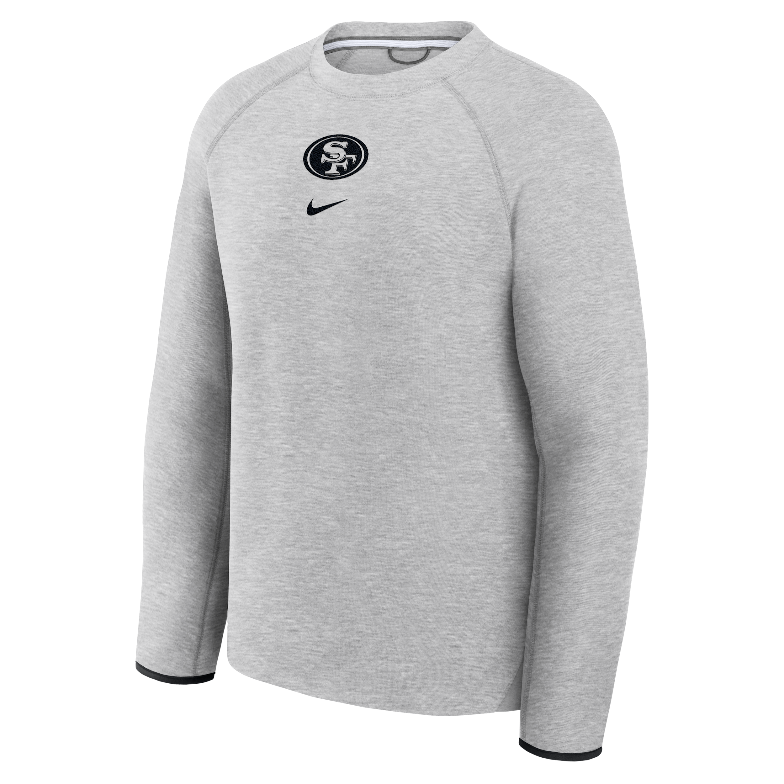 San Francisco 49ers Tech Fleece Nike Men's NFL Pullover Crew in Grey | 05L6086N9B-KH0