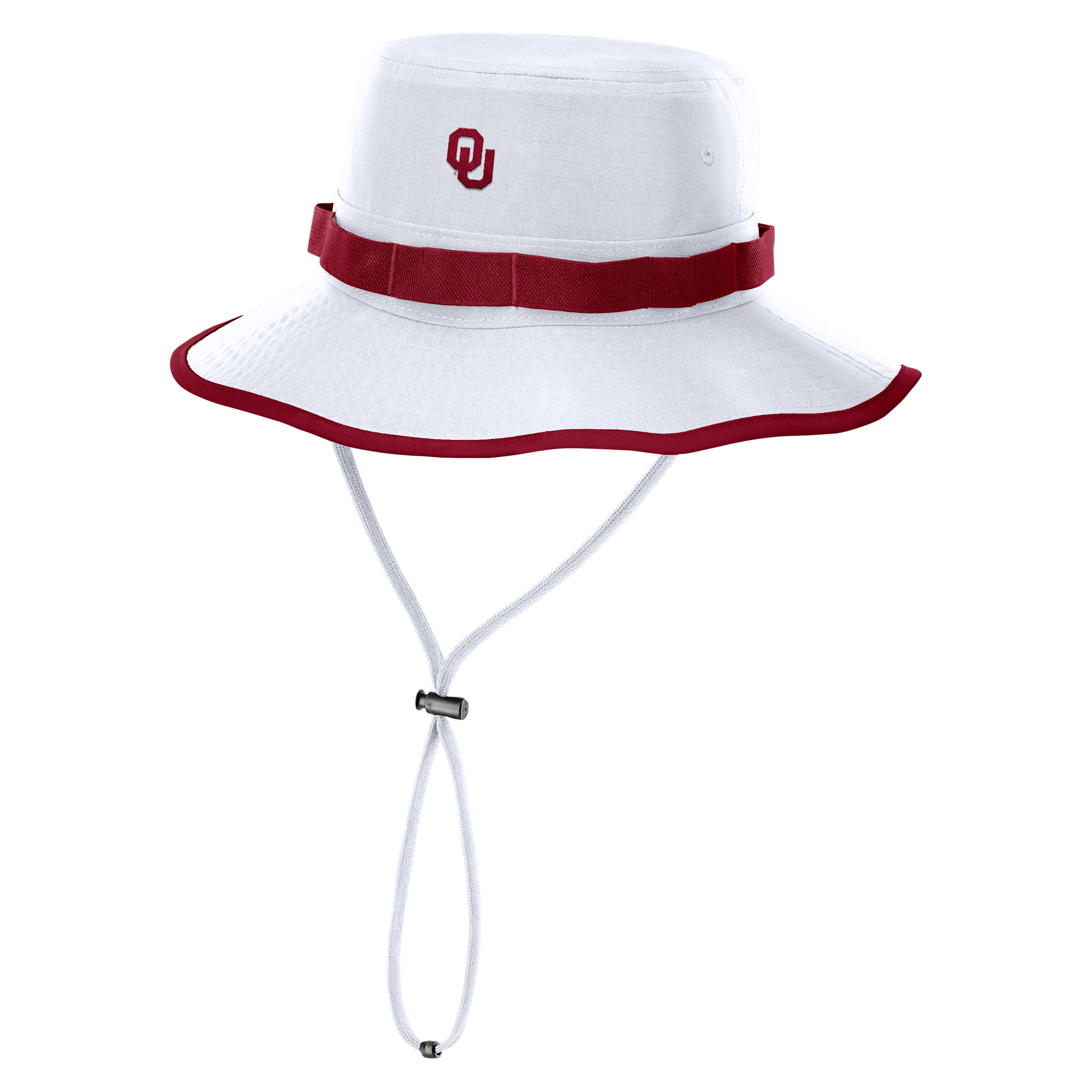 Men's Oklahoma Sideline Apex Boonie Jordan Brand Dri-FIT College Bucket Hat in White | JC1808DVOKN-Q2W