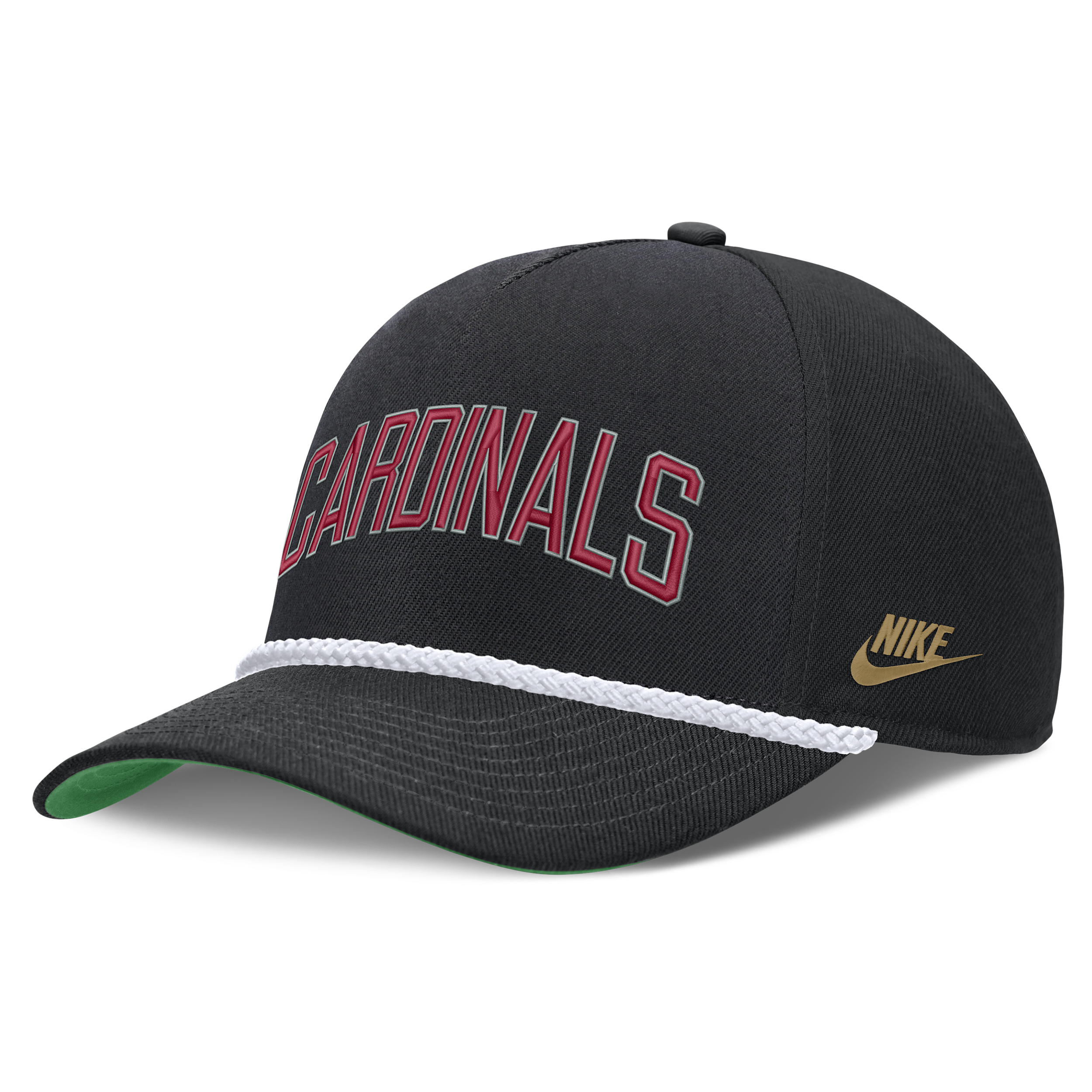 Men's Nike Black St. Louis Cardinals Cooperstown Collection Rise Adjustable Hat - Black, Green