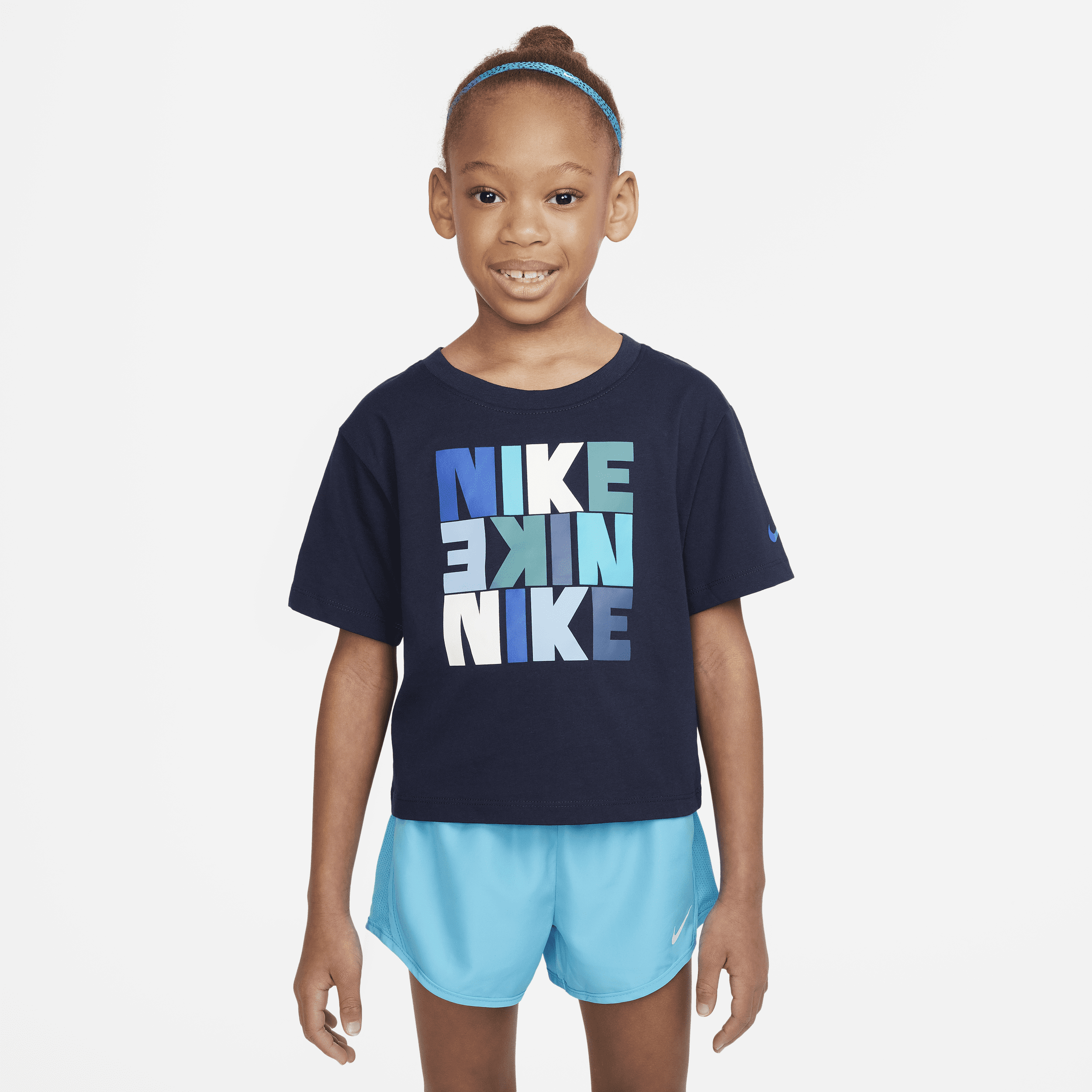 Nike Snack Pack Boxy Tee Little Kids' T-shirt In Blue