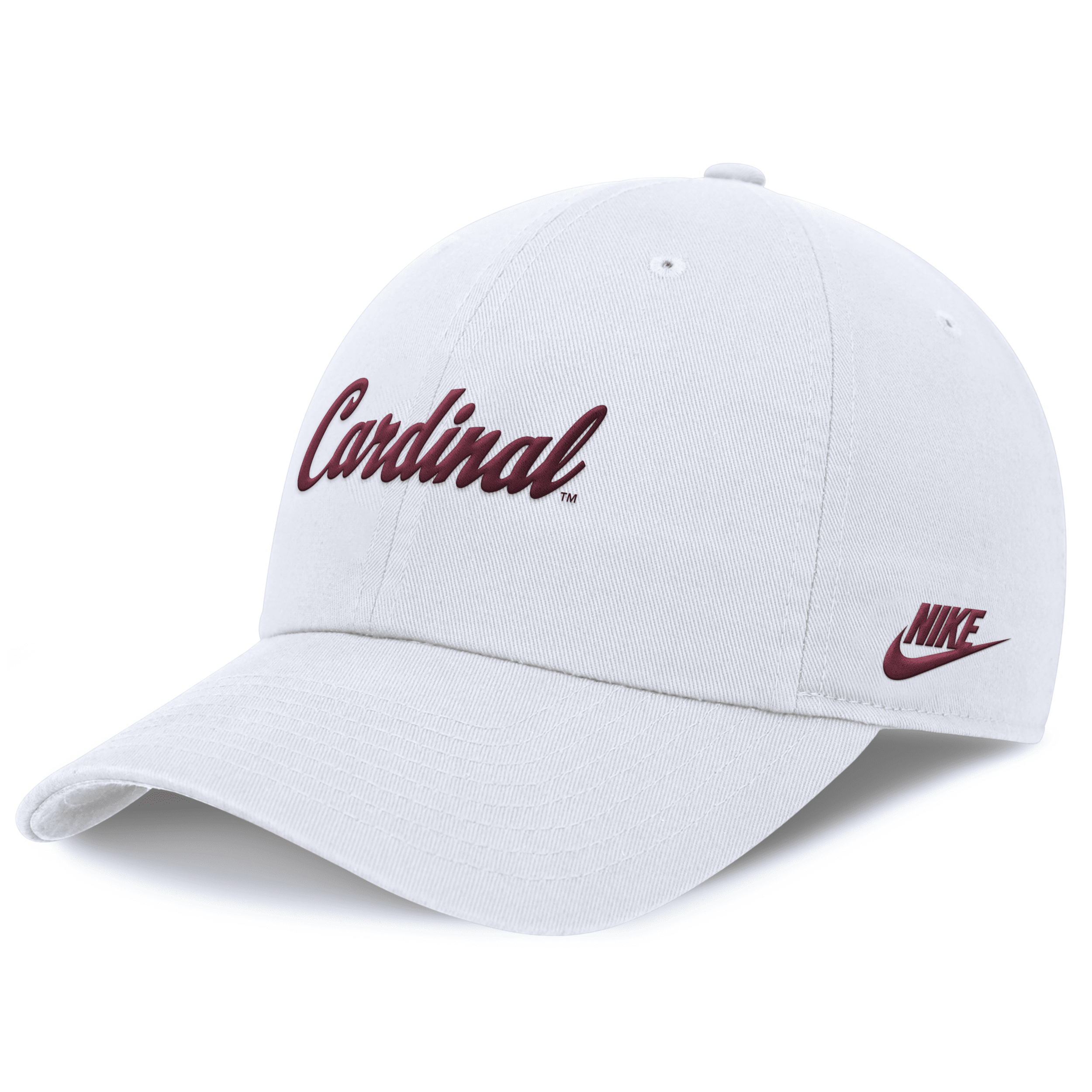Nike Stanford Cardinal Legacy Club Unisex Dri-fit College Adjustable Hat In White