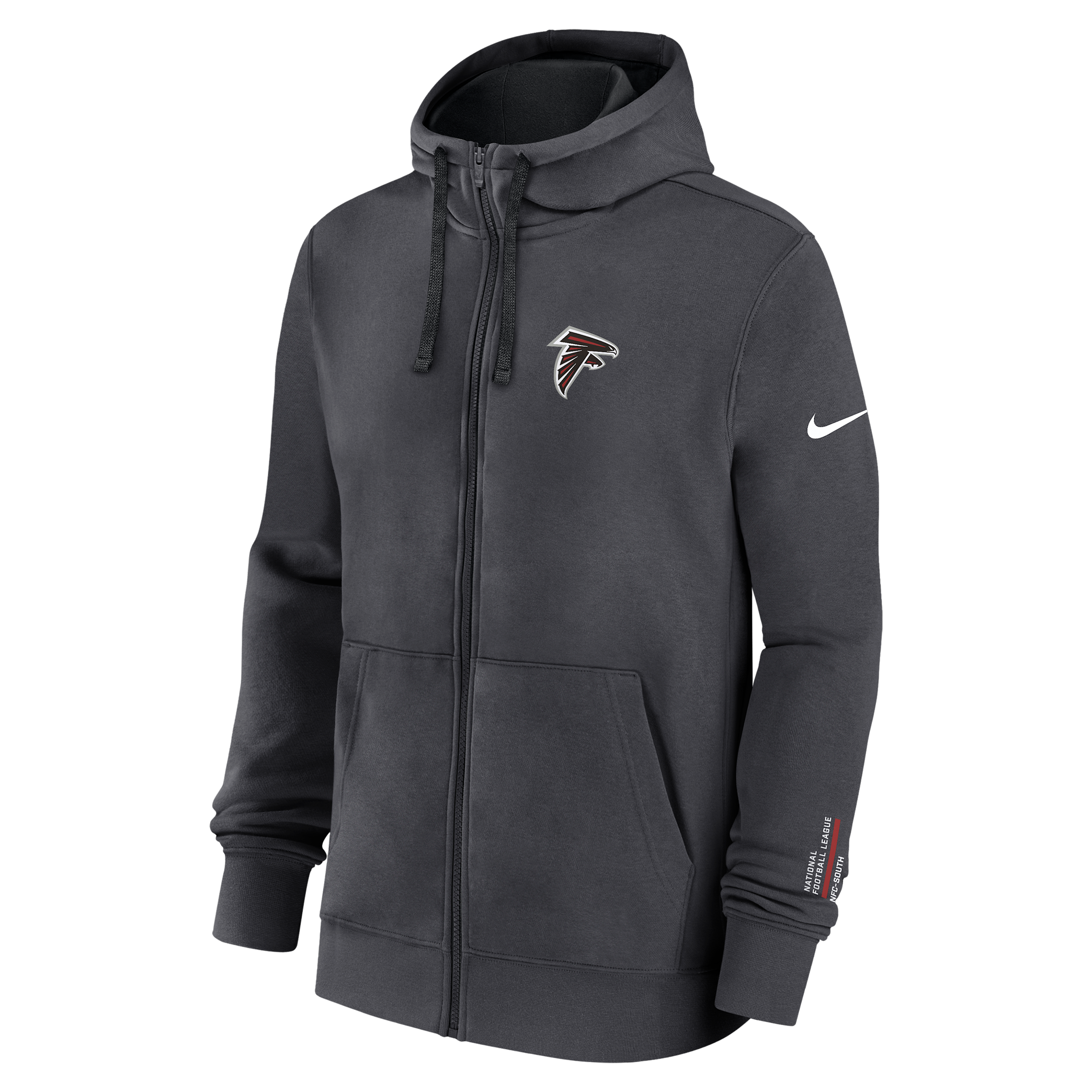 Nike Atlanta Falcons Playbook Page Club  Men's Nfl Full-zip Hoodie In Black