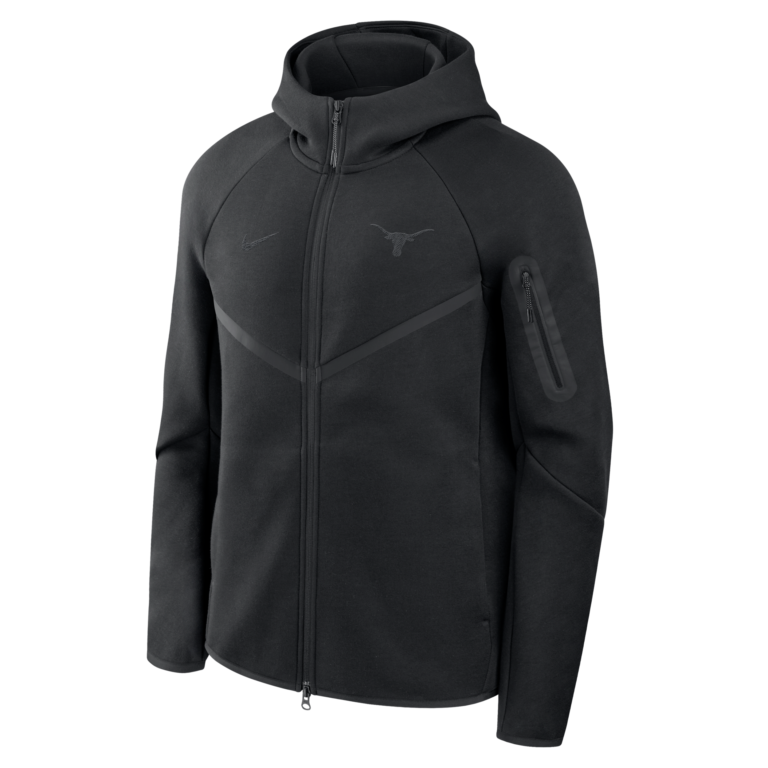 Texas Tech Fleece Nike Men's College Full-Zip Hooded Jacket in Black | 05L4912ZTXE-8DL