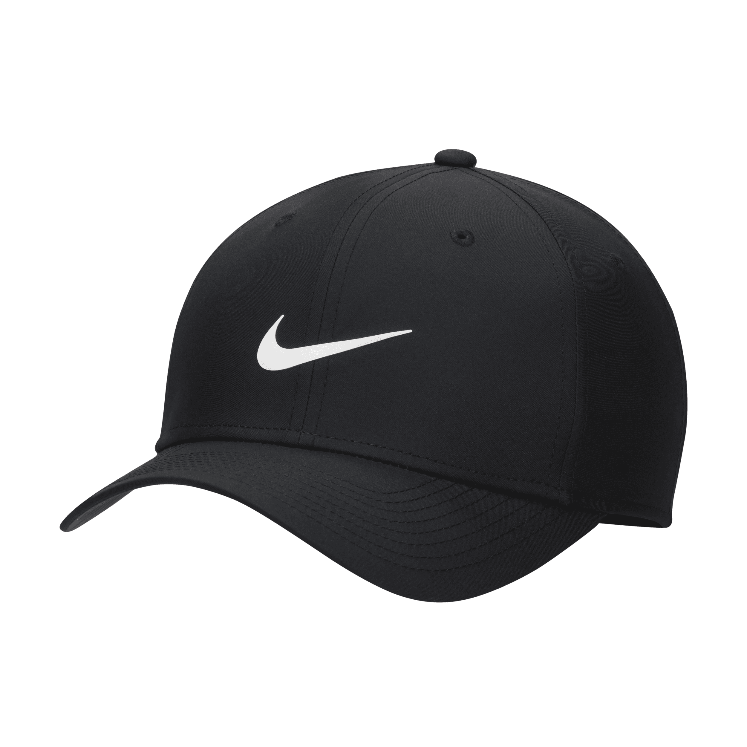 Shop Nike Unisex Dri-fit Rise Structured Snapback Cap In Black