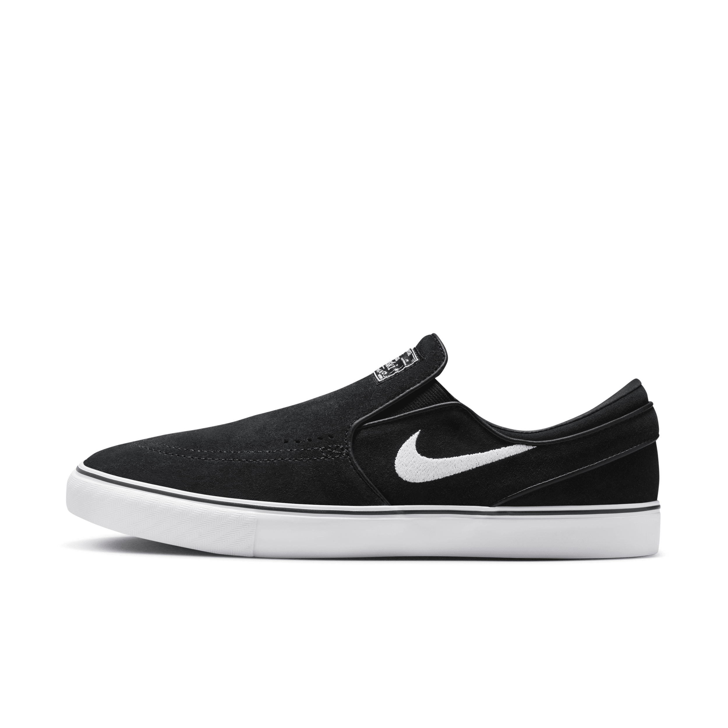 Shop Nike Men's  Sb Janoski+ Slip Skate Shoes In Black