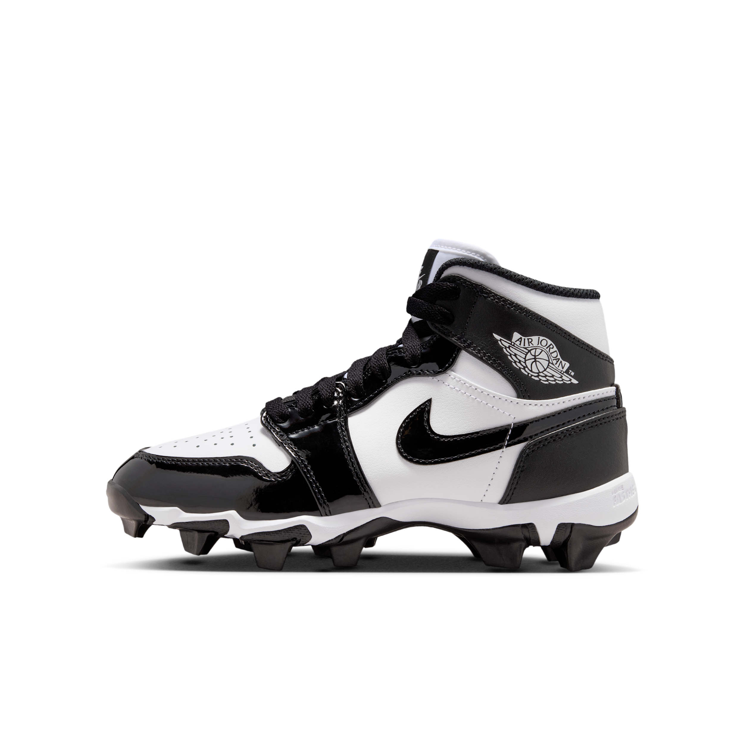 Jordan 1 Kids' Mid Multisport Cleats, Size 2.5, White/Black