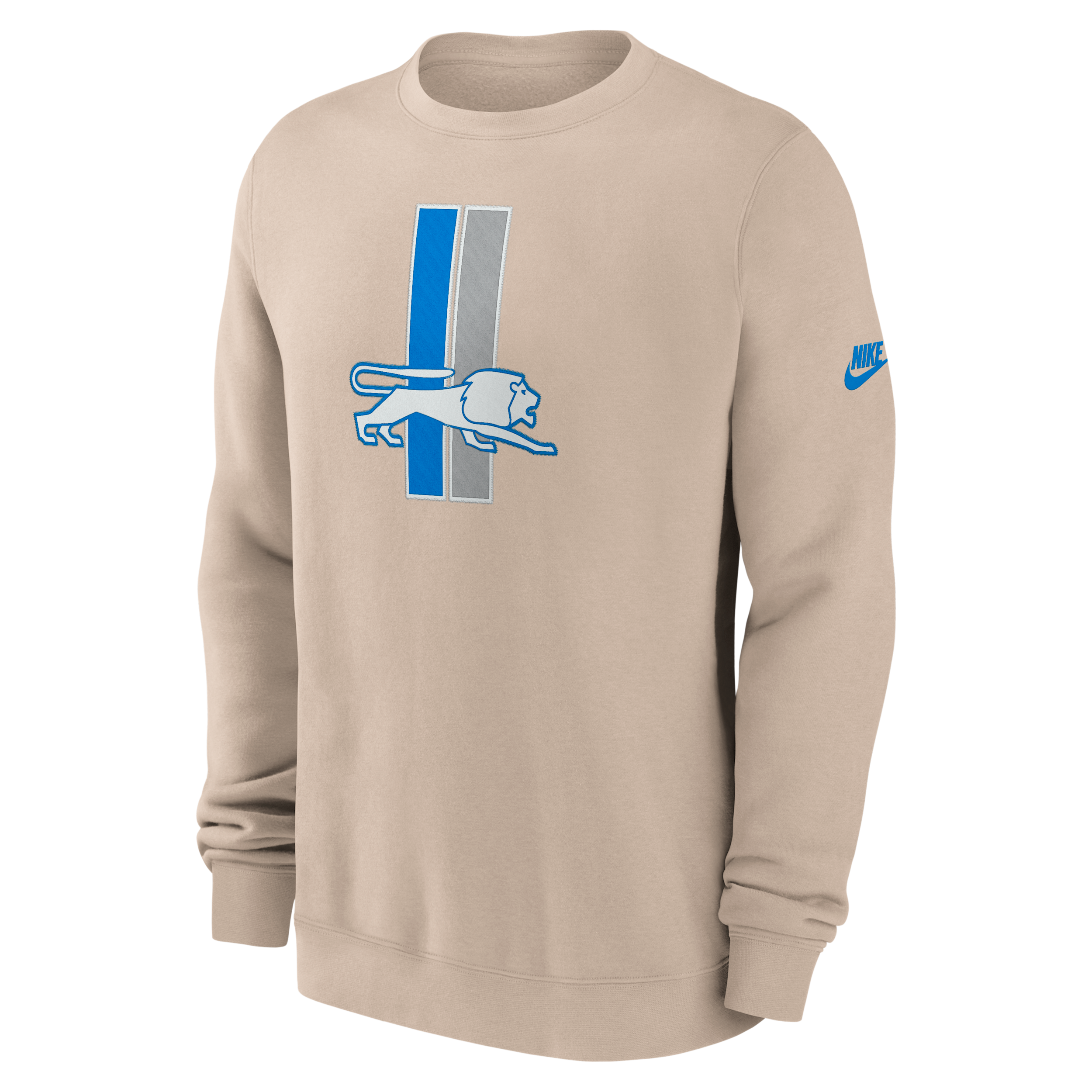 Detroit Lions Rewind Club Nike Men's NFL Pullover Crew in Brown | NKPU05Y9SV-SP5