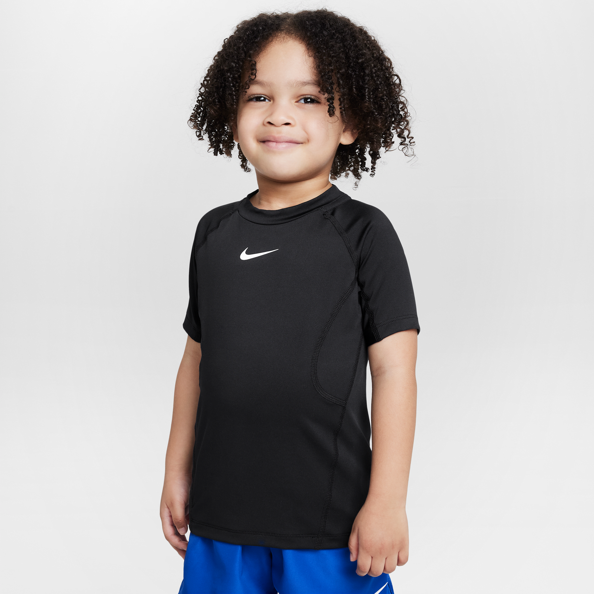 Nike Dri-fit Pro Toddler Short Sleeve Top In Black