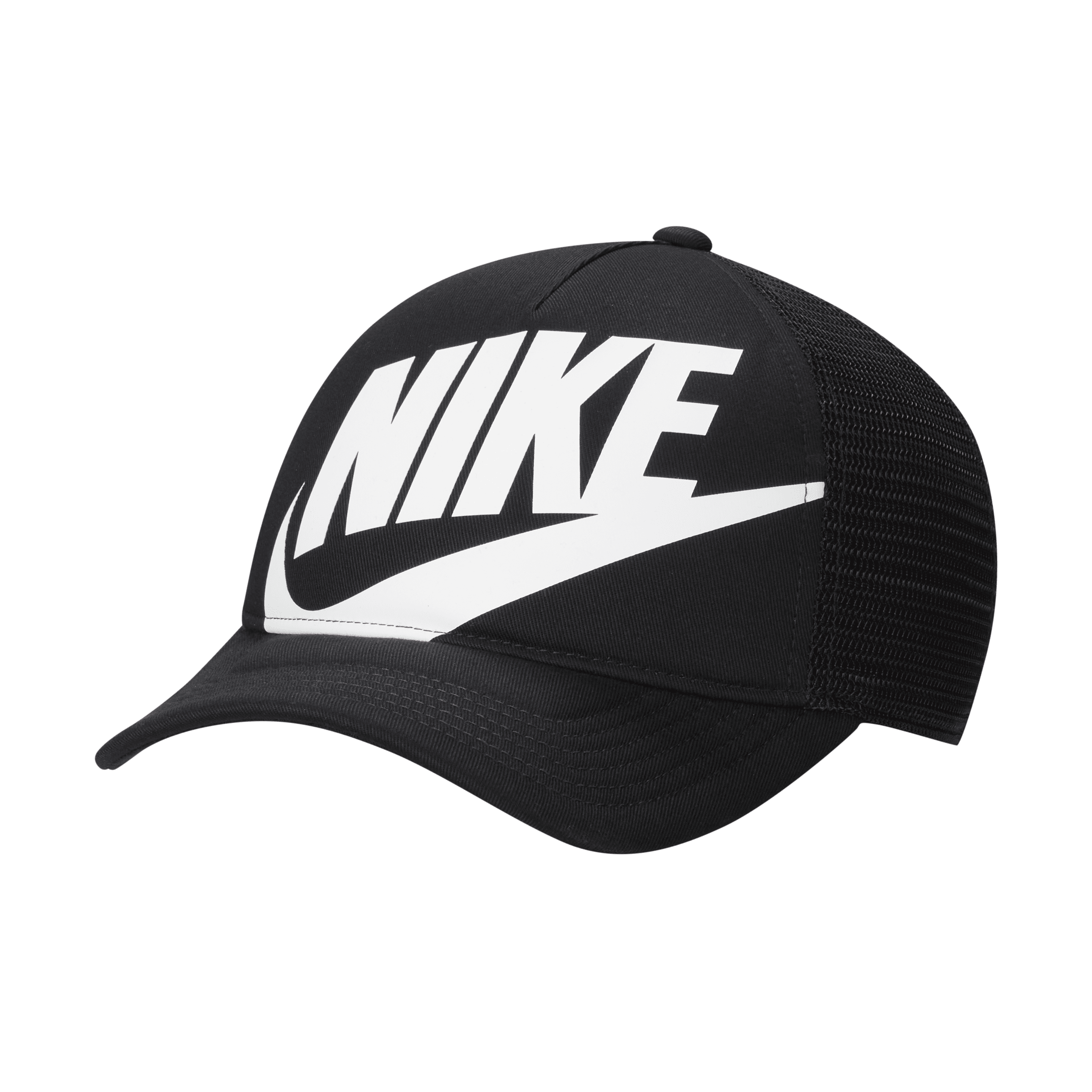 Nike Rise Kids' Structured Trucker Cap In Black
