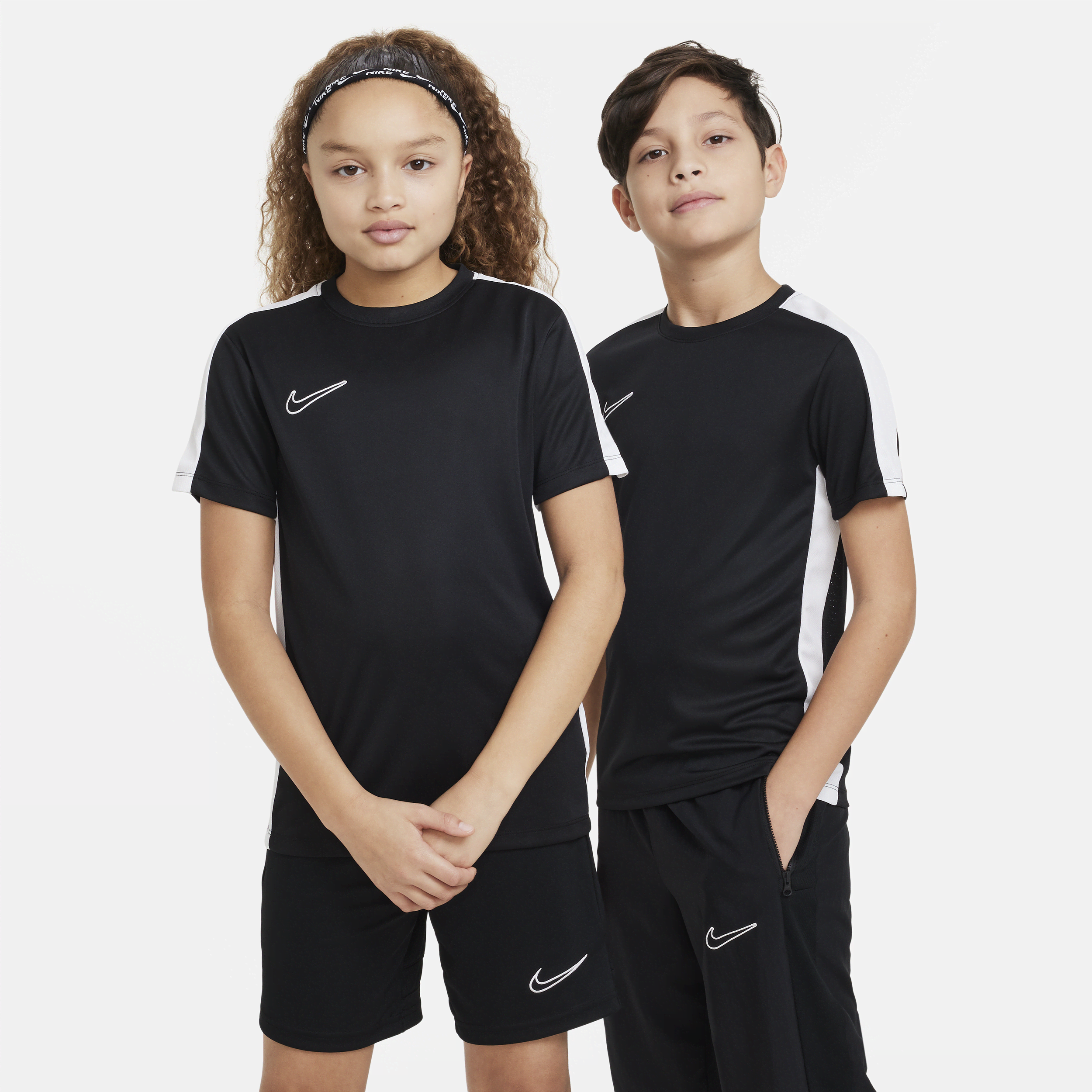 Nike Dri-fit Academy23 Kids' Soccer Top In Black