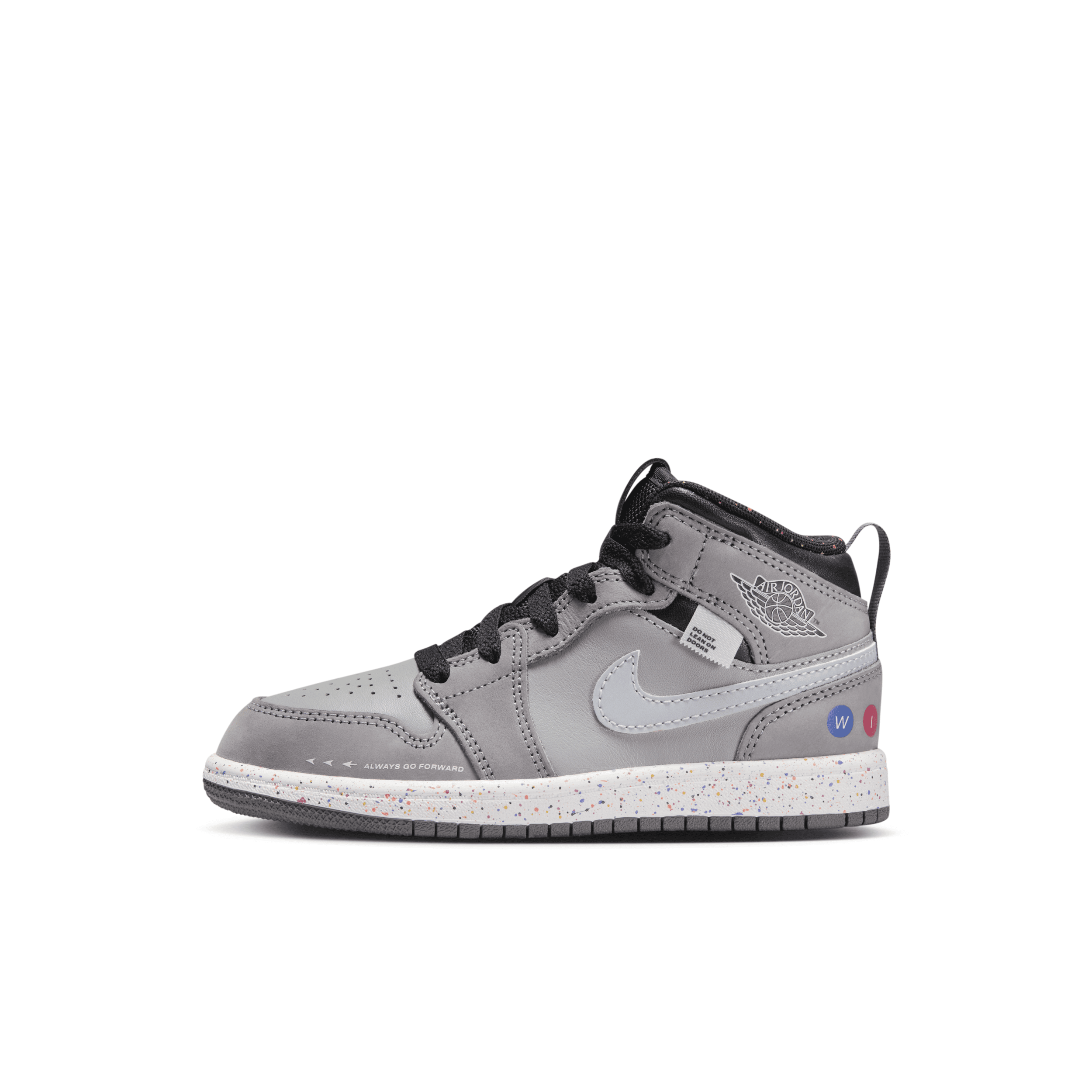 Jordan 1 Mid Wings Little Kids' Shoes In Gray
