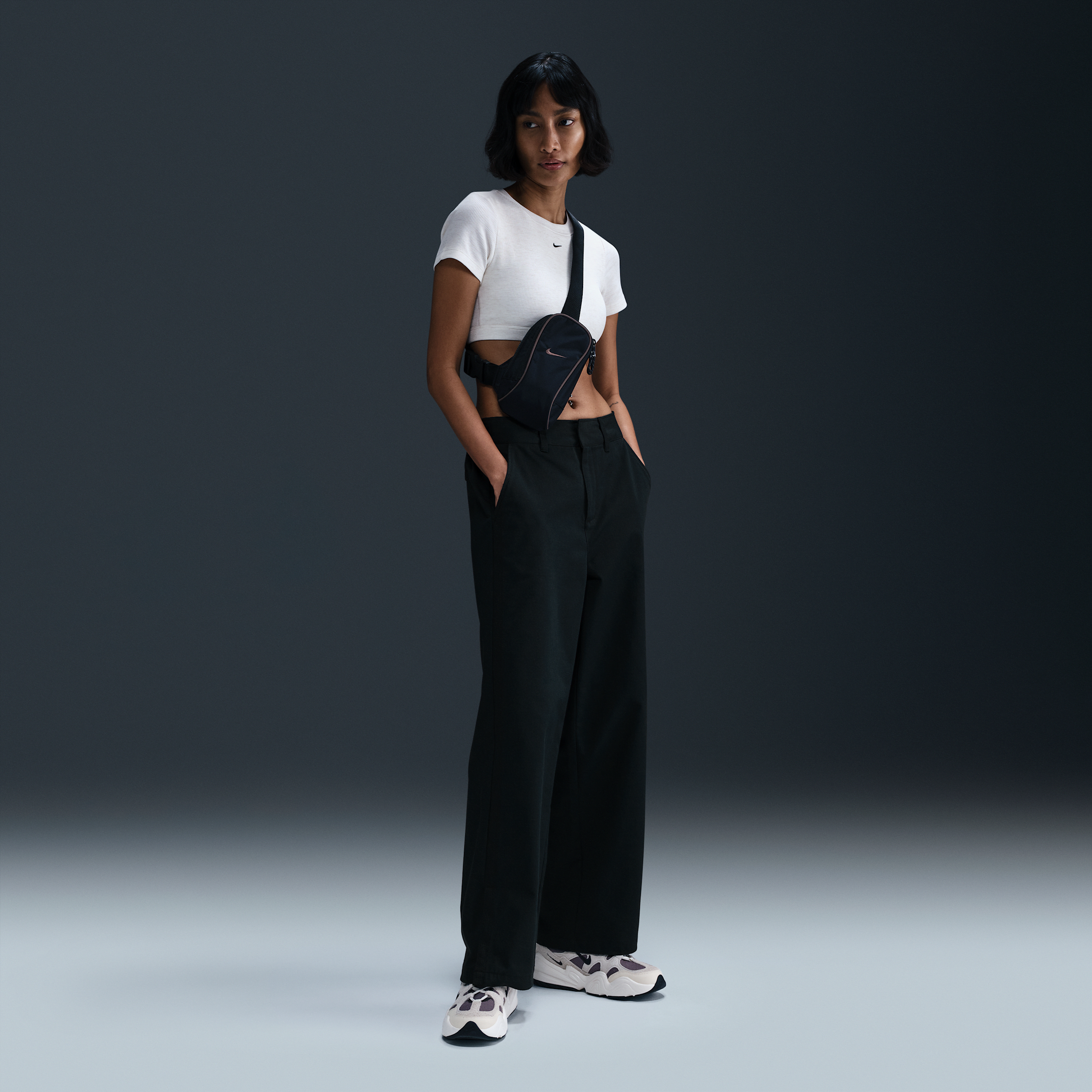 Nike Structured Twill Pants In Black