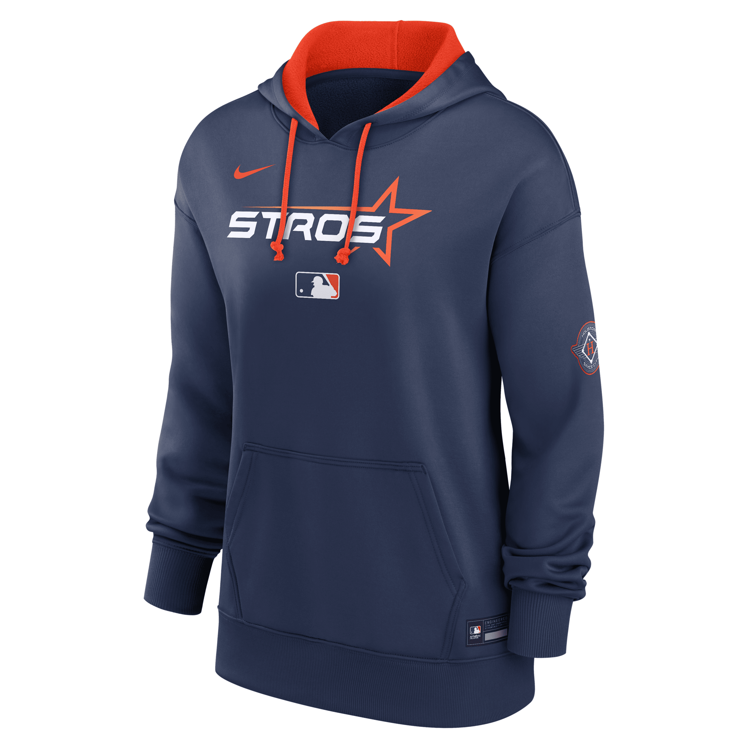 Nike Women's Houston Astros Authentic Collection City Connect Therma Mlb Pullover Hoodie In Blue
