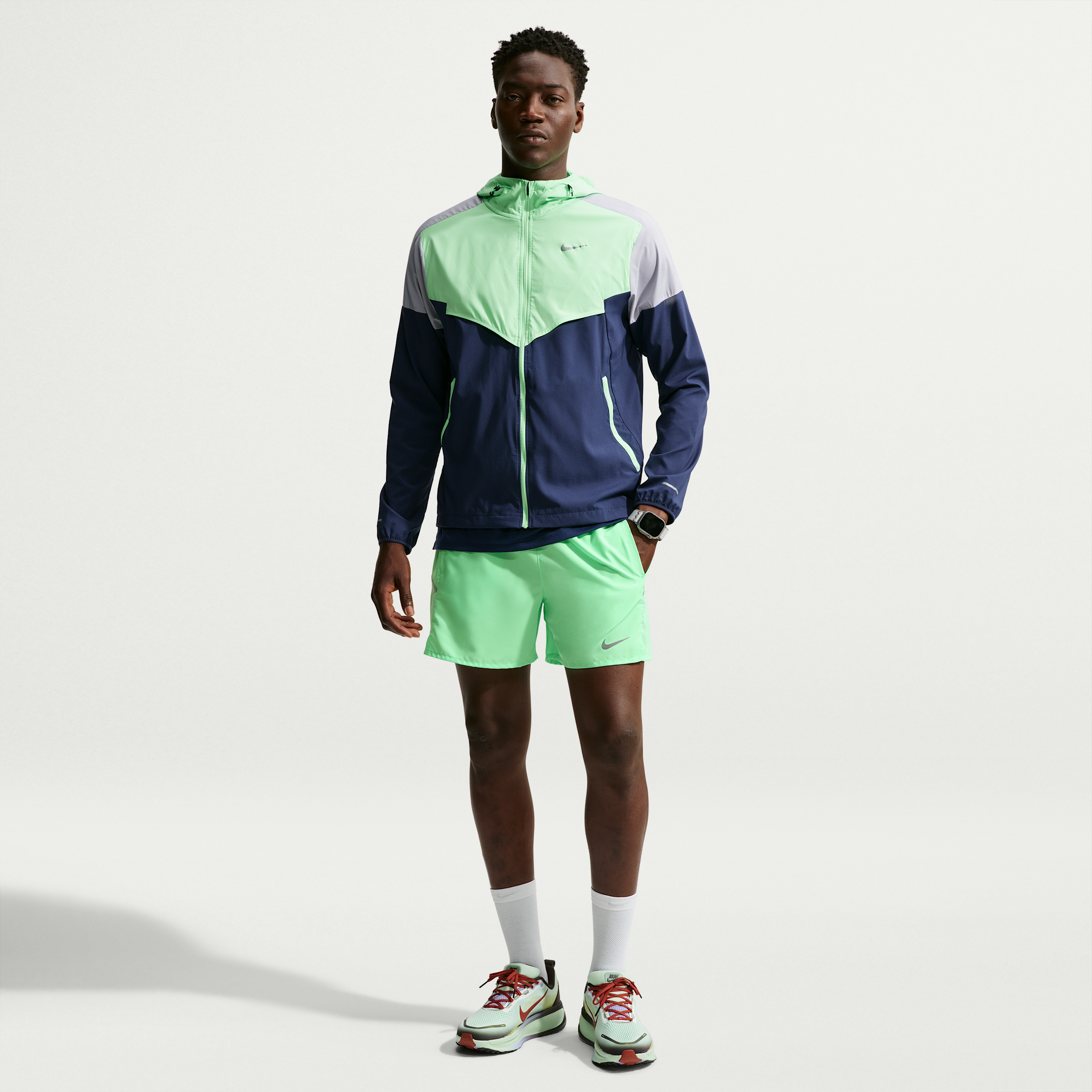 Nike Men's Miler Dri-FIT 5" Brief-Lined Running Shorts in Green | IF2060-336