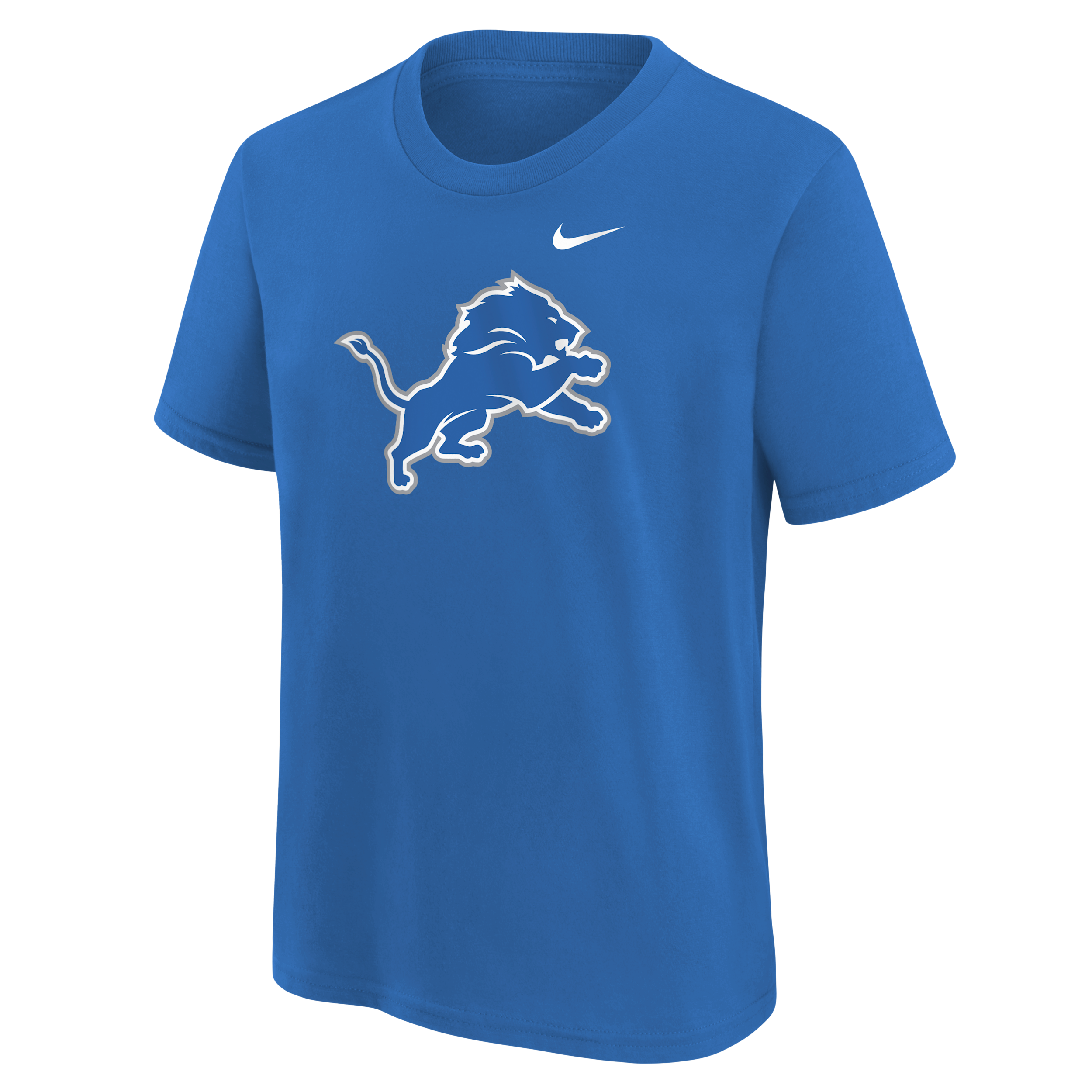 Nike Boys' and Girls' Detroit Lions Screen-Print Tagless-Collar Cotton T-Shirt - Blue
