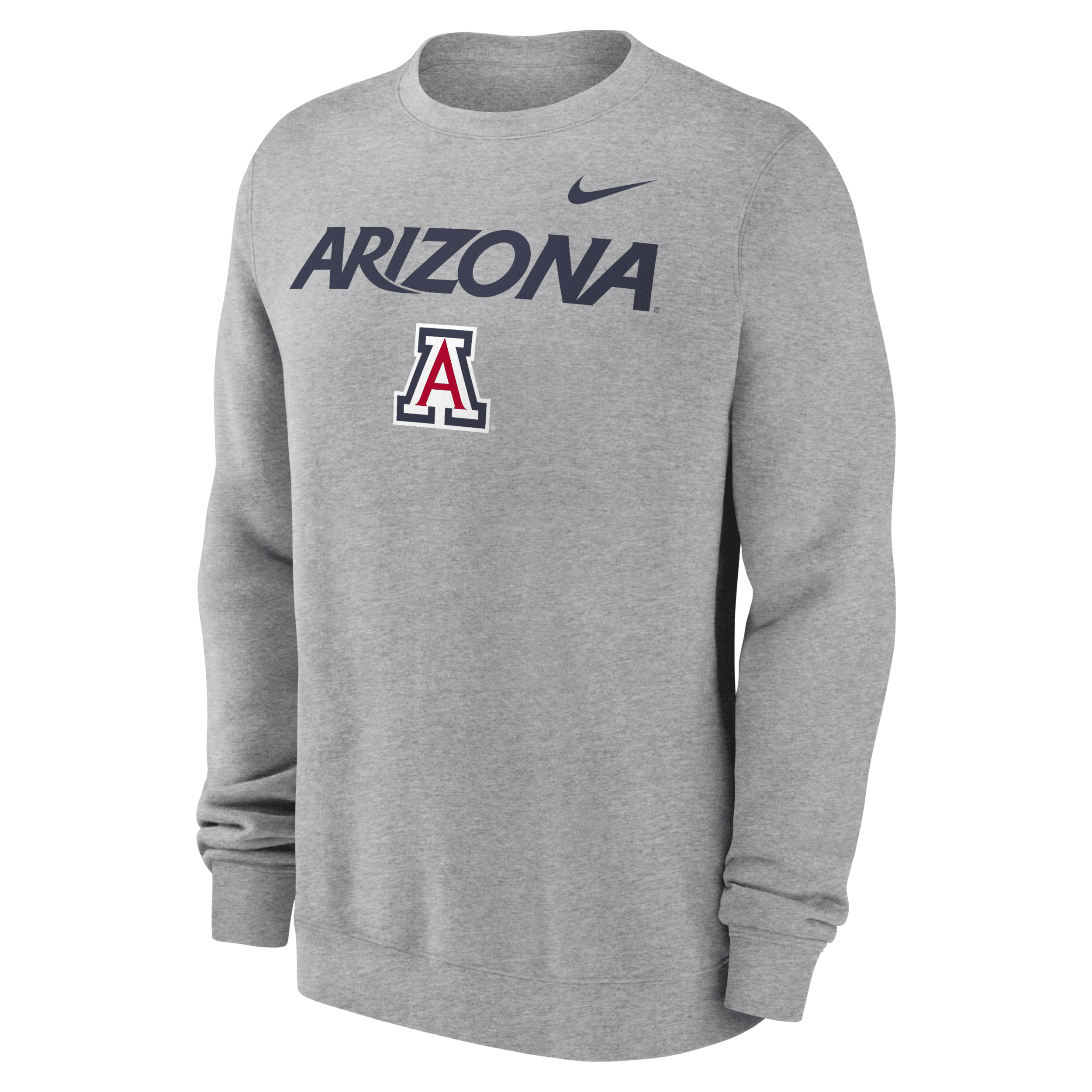 Nike Heather Gray Arizona Wildcats Primetime Primary Stack Pullover Sweatshirt In Gray