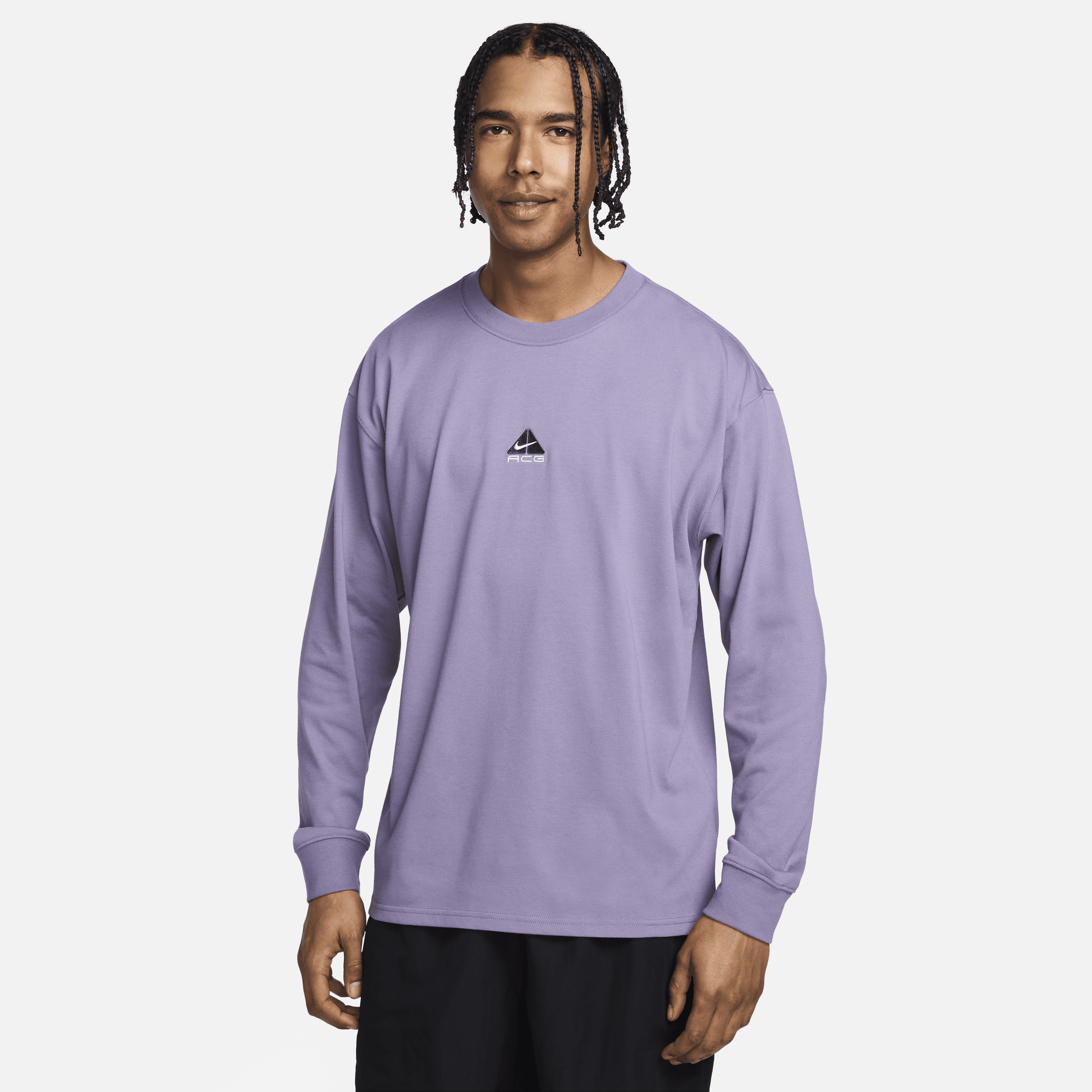 Shop Nike Men's  Acg "lungs" Long-sleeve T-shirt In Purple
