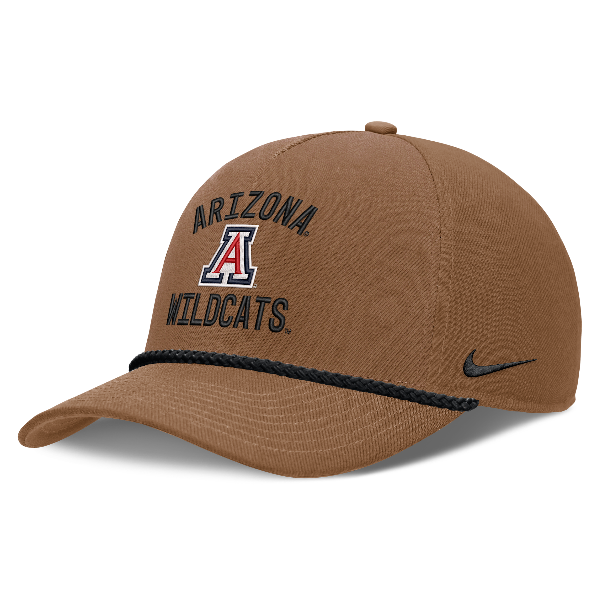 Arizona 2026 Military Appreciation Rope Rise Nike Men's College Adjustable Hat in Brown | NC962EAUAN-7AL