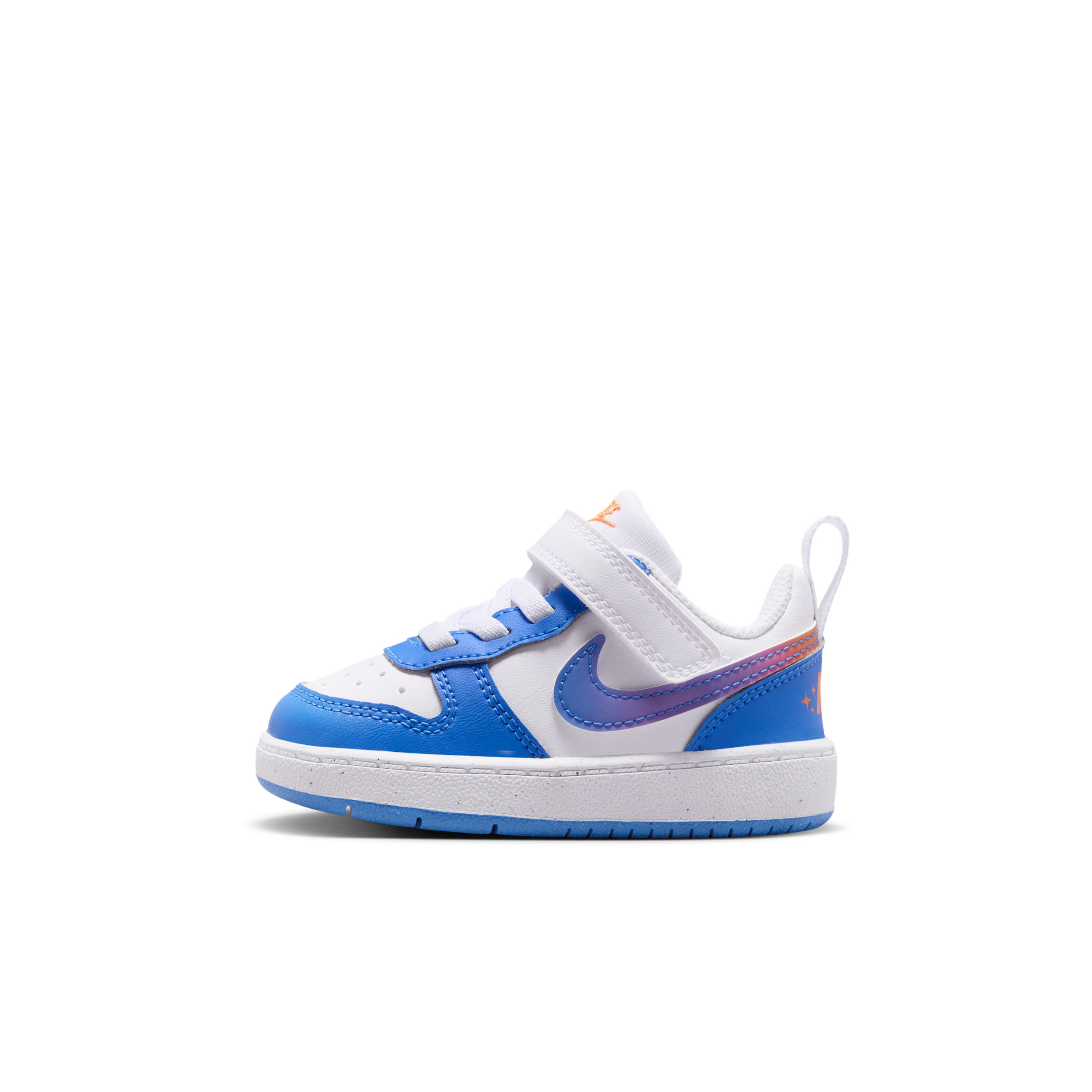 Nike Toddler Court Borough Low Recraft Shoes, Boys', Size 5, White/Blue/Purple/Orange