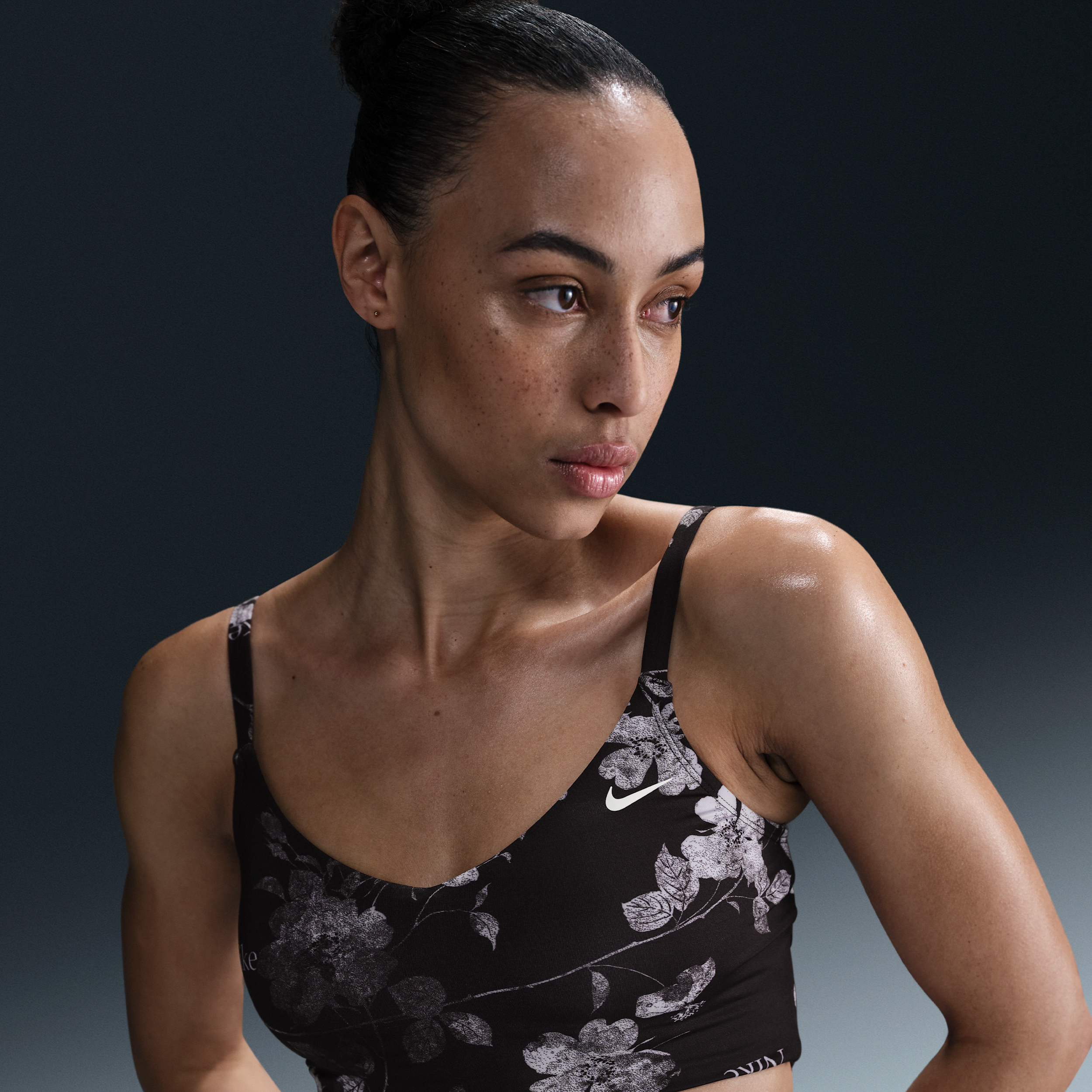 Nike Women's Swim V-neck Midkini In Black