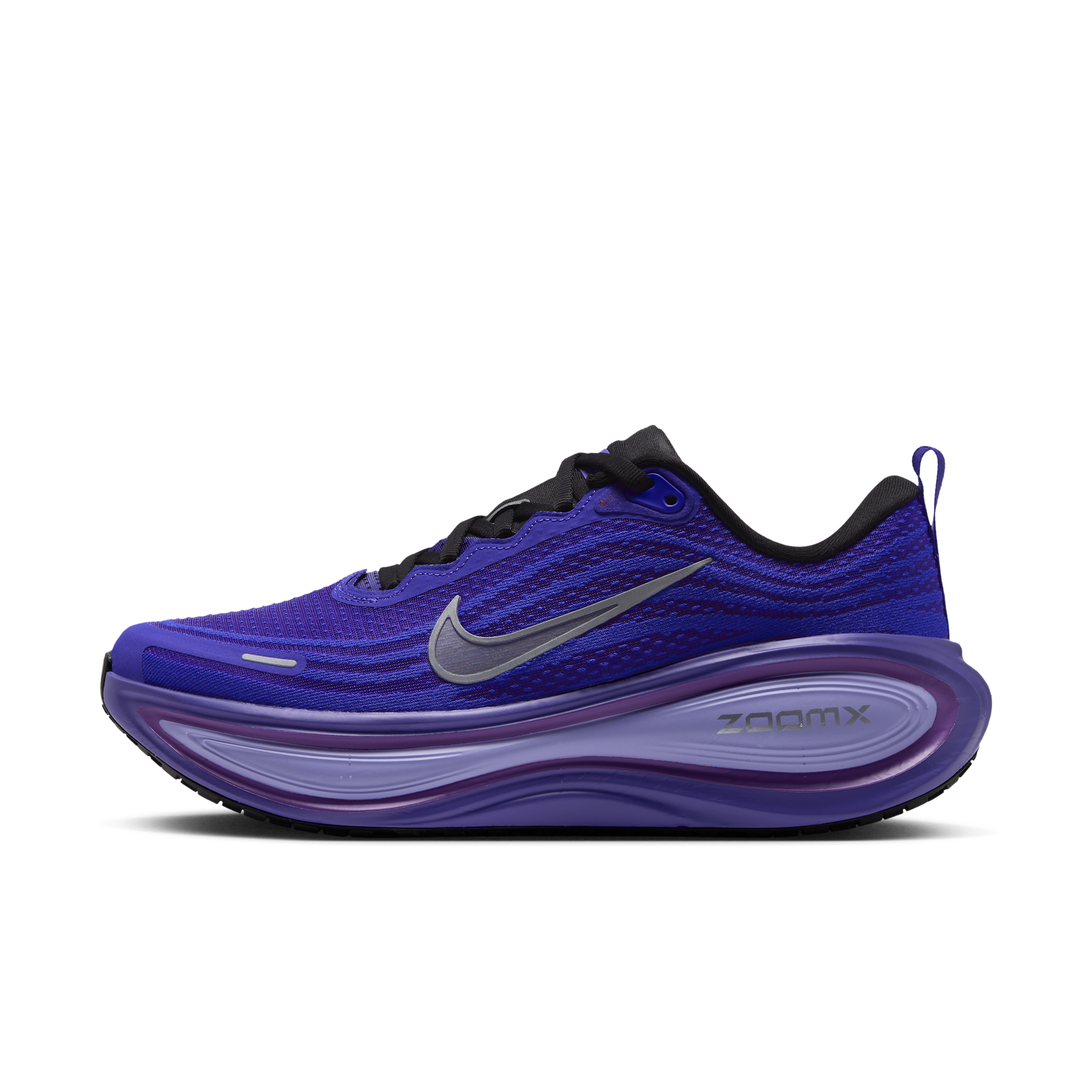 Nike Women's Vomero Plus Running Shoes, Size 9.5, Black/Metallic Silver-Persian Violet
