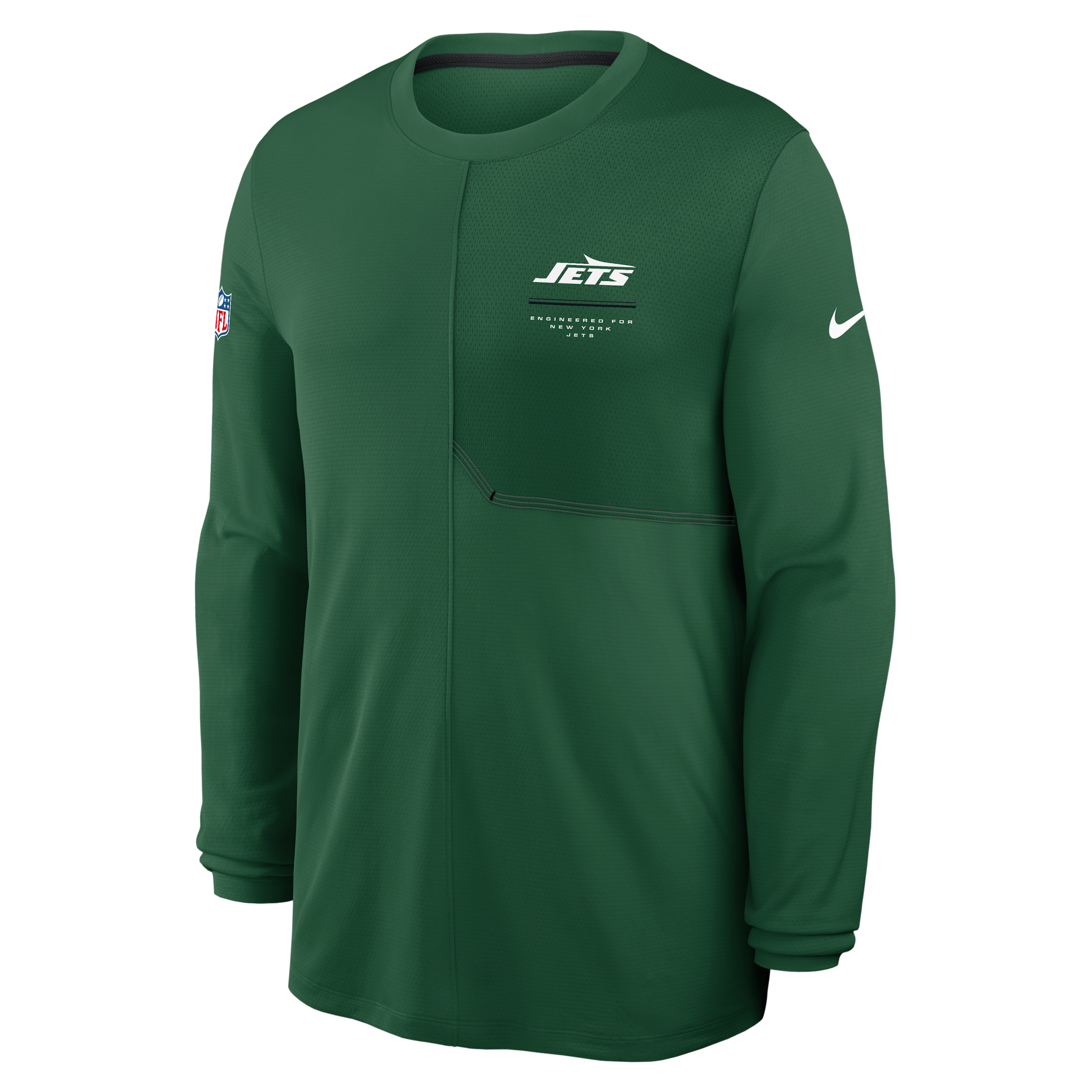 New York Jets Sideline Coach Nike Men's Dri-FIT NFL Long-Sleeve Top in Green | 03B1066Y72-B8B