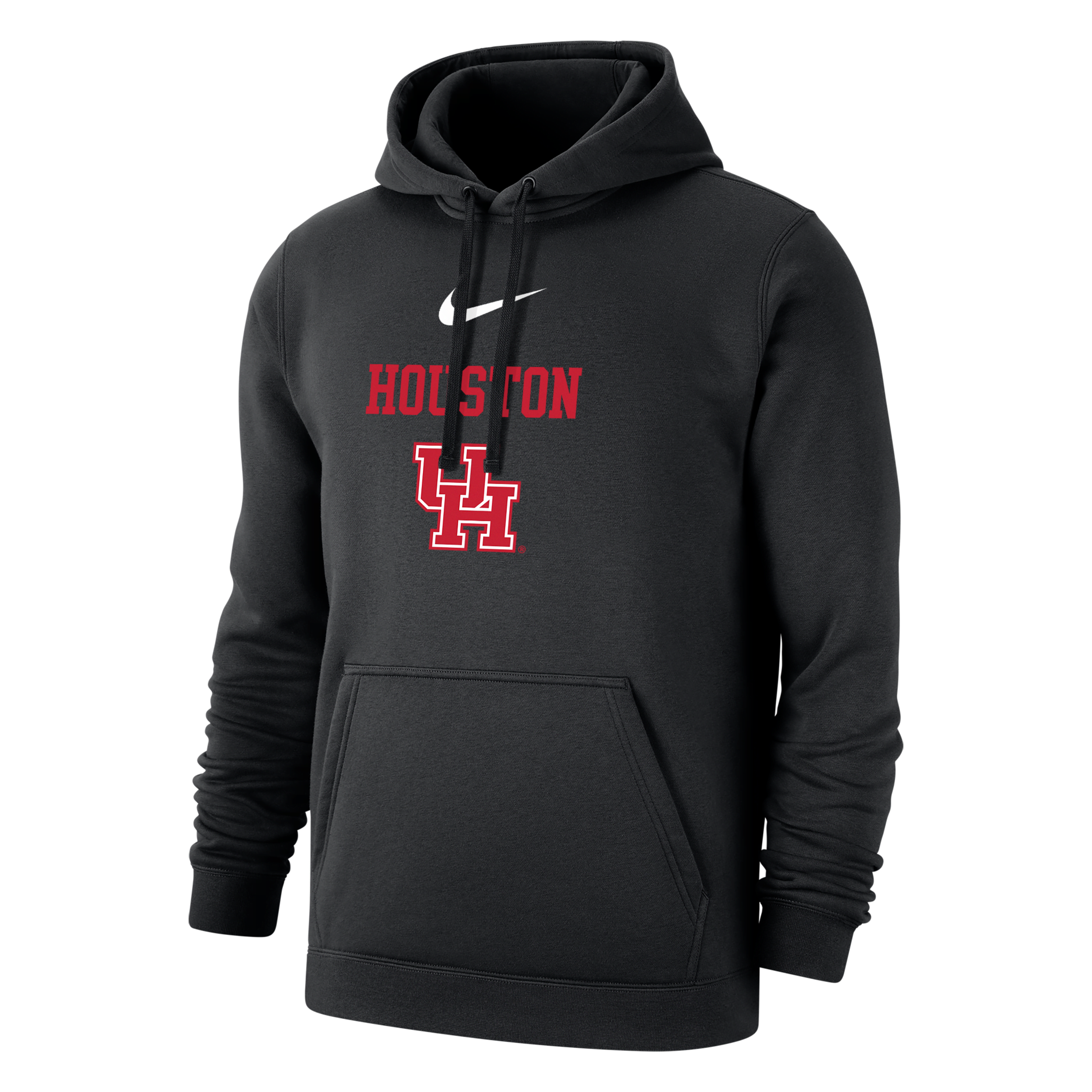 Nike Houston Club Fleece  Men's College Hoodie In Black