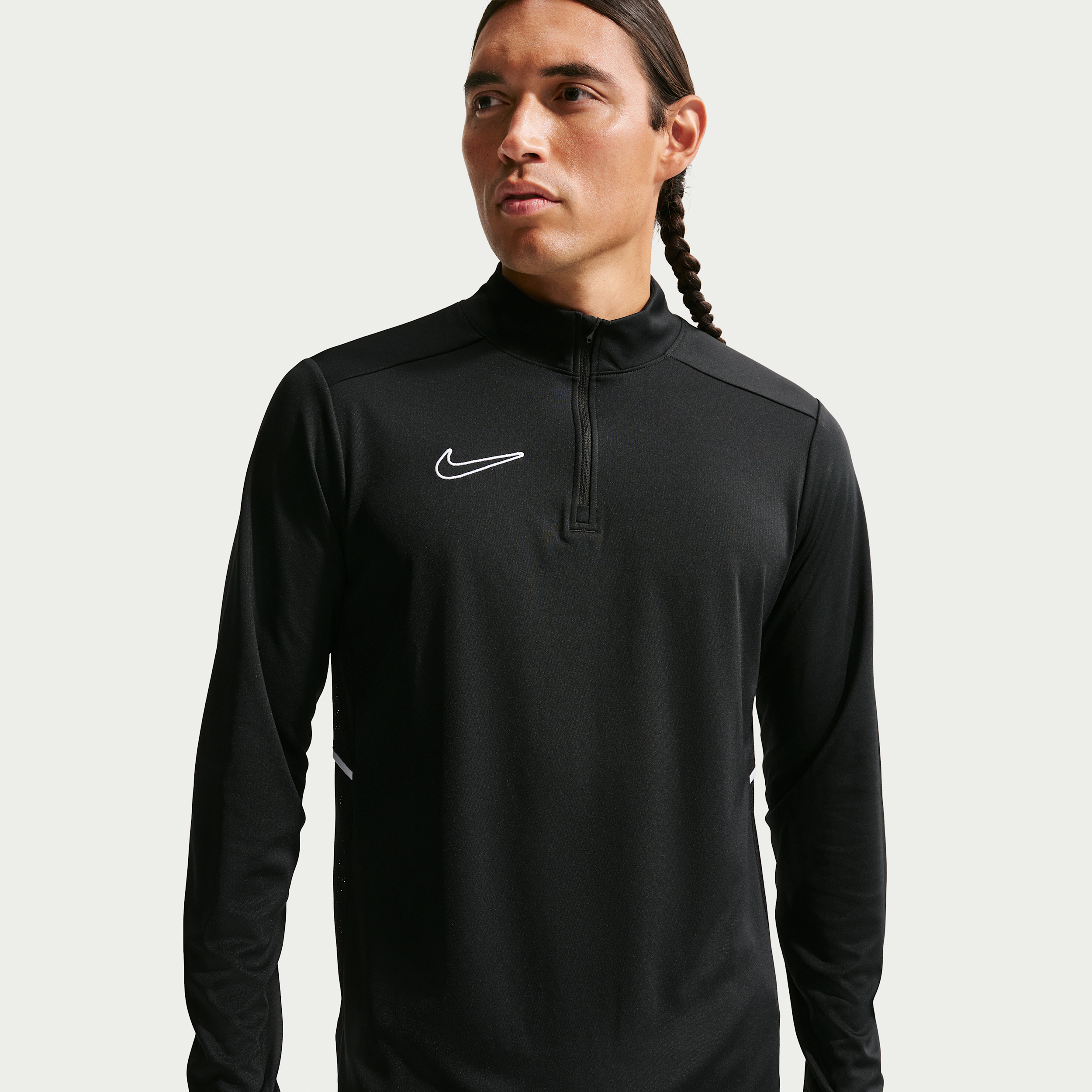 Nike Men's Academy Dri-FIT Soccer Drill Top in Black/White Size: Small