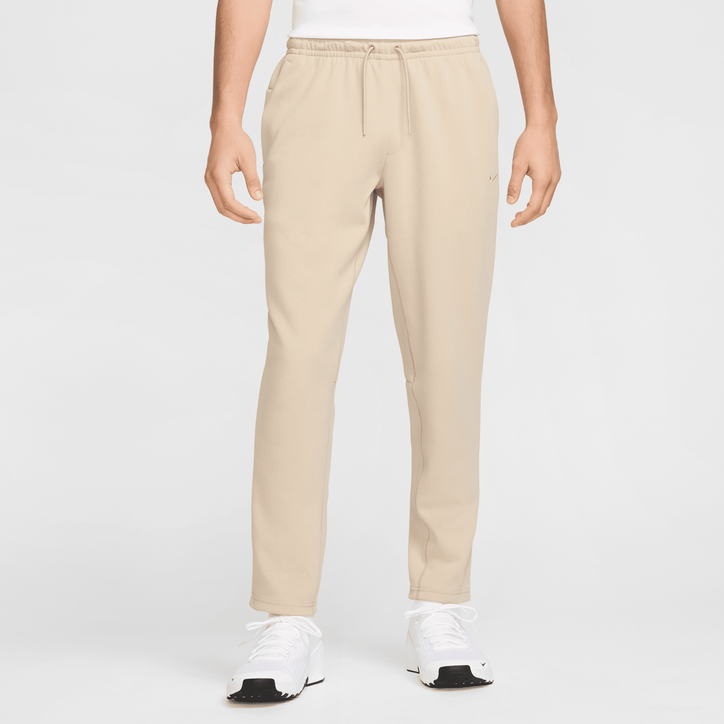 Nike Men's Primary Fleece Dri-fit Uv Tapered Performance Pants In Brown