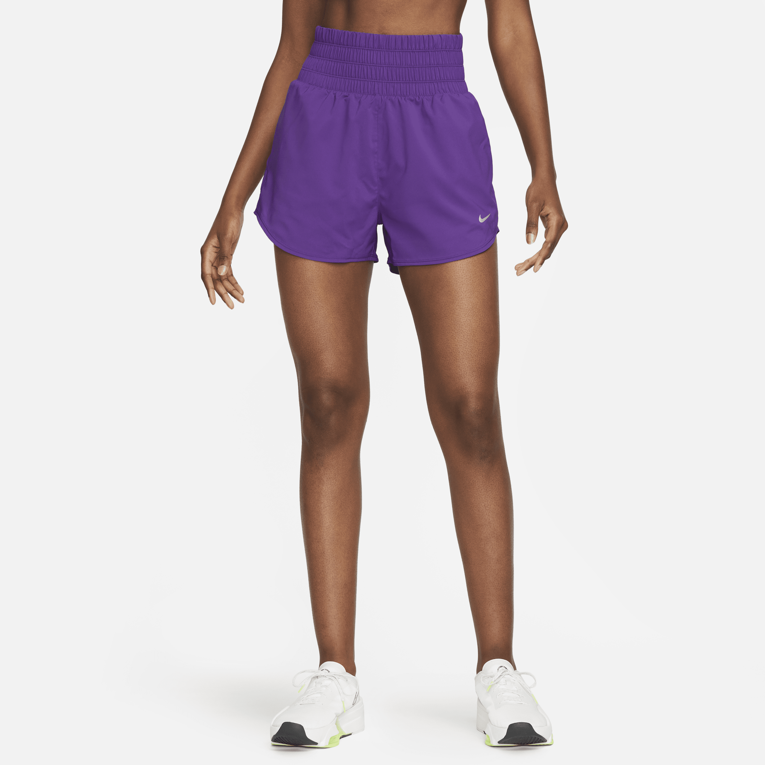 Shop Nike Women's One Dri-fit Ultra High-waisted 3" Brief-lined Shorts In Purple
