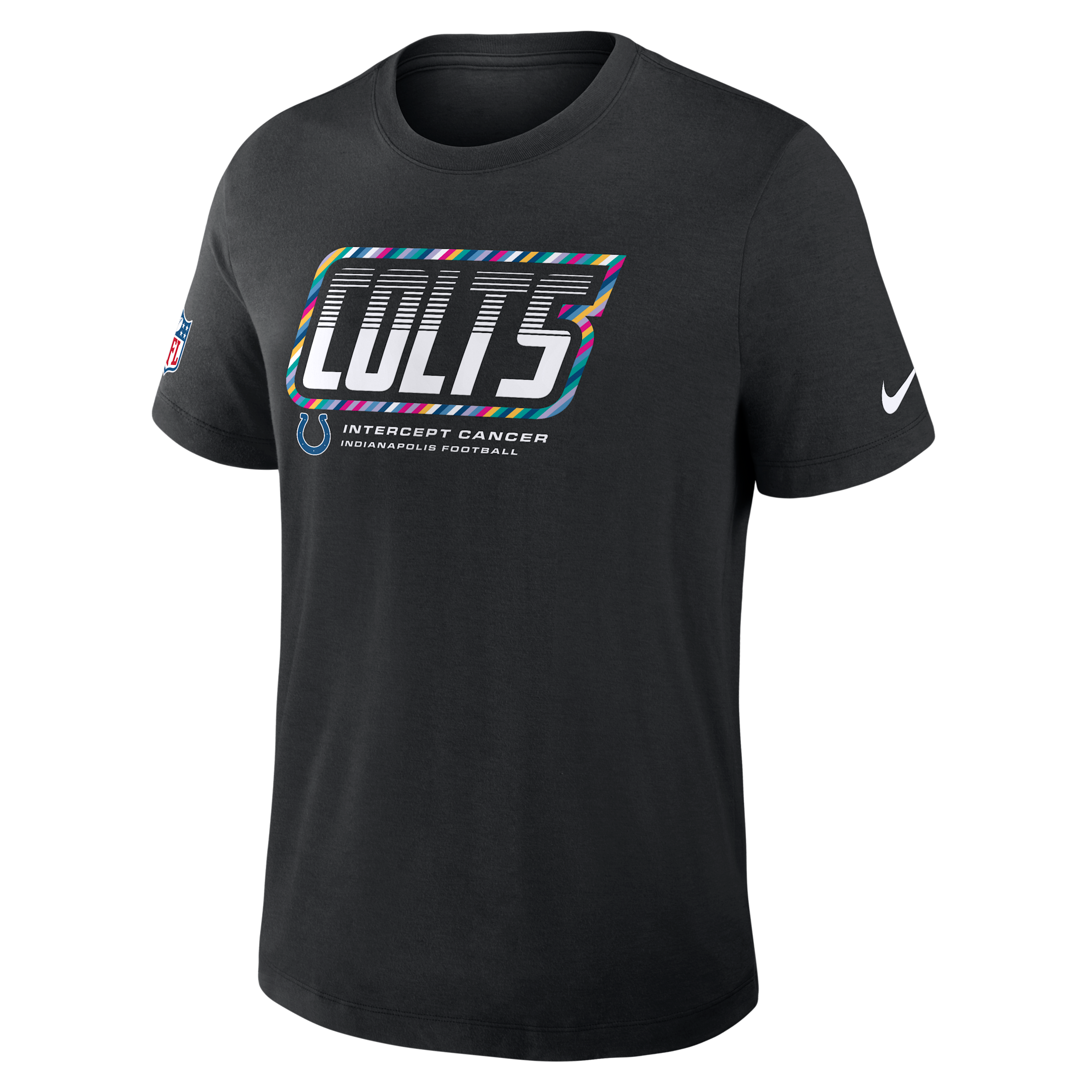 Indianapolis Colts Crucial Catch Sideline Nike Men's Dri-FIT NFL T-Shirt in Black | 034J00AZUE-F9R