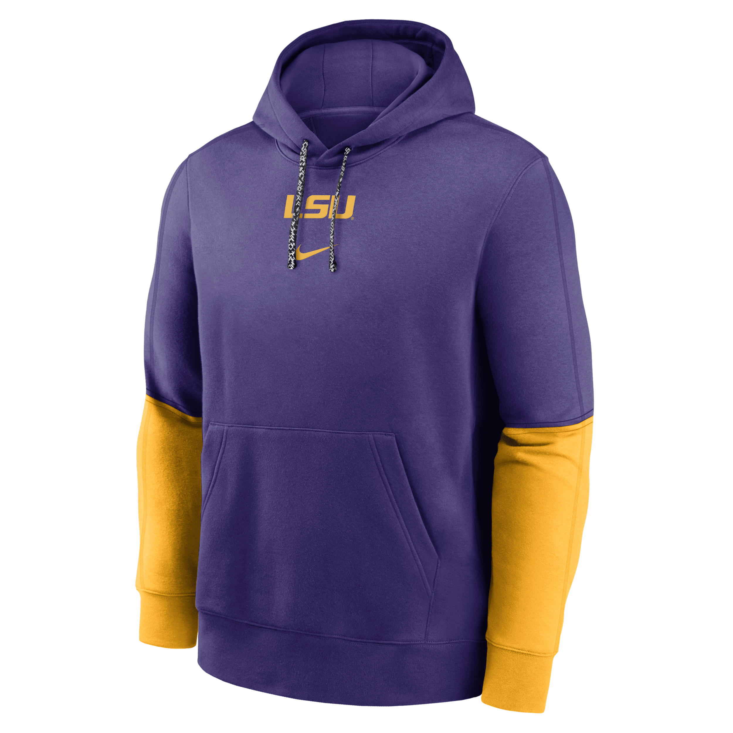 Nike Lsu Tigers Sideline Team Issue Club  Men's College Pullover Hoodie In Purple