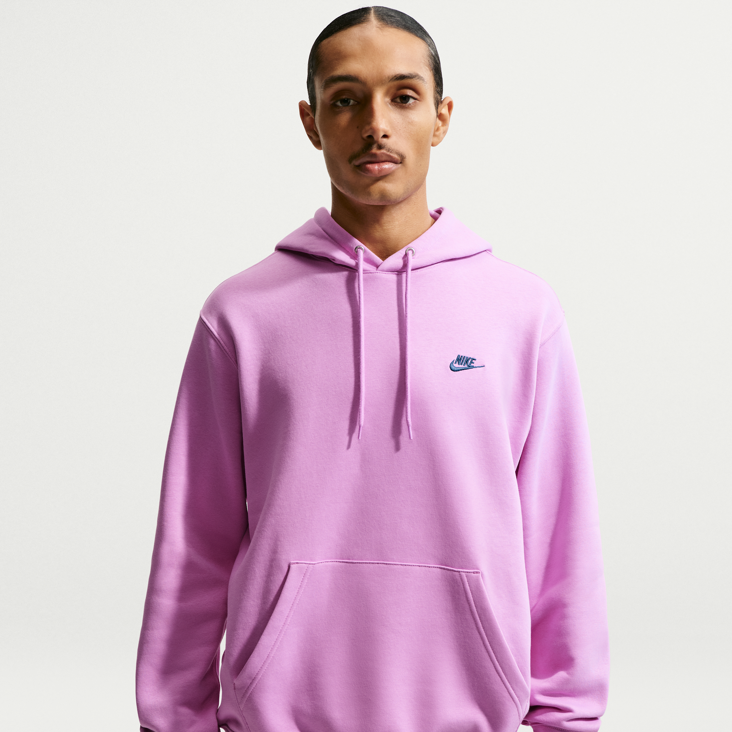 Nike Men's Club Pullover Fleece Hoodie in Purple | FN3859-503
