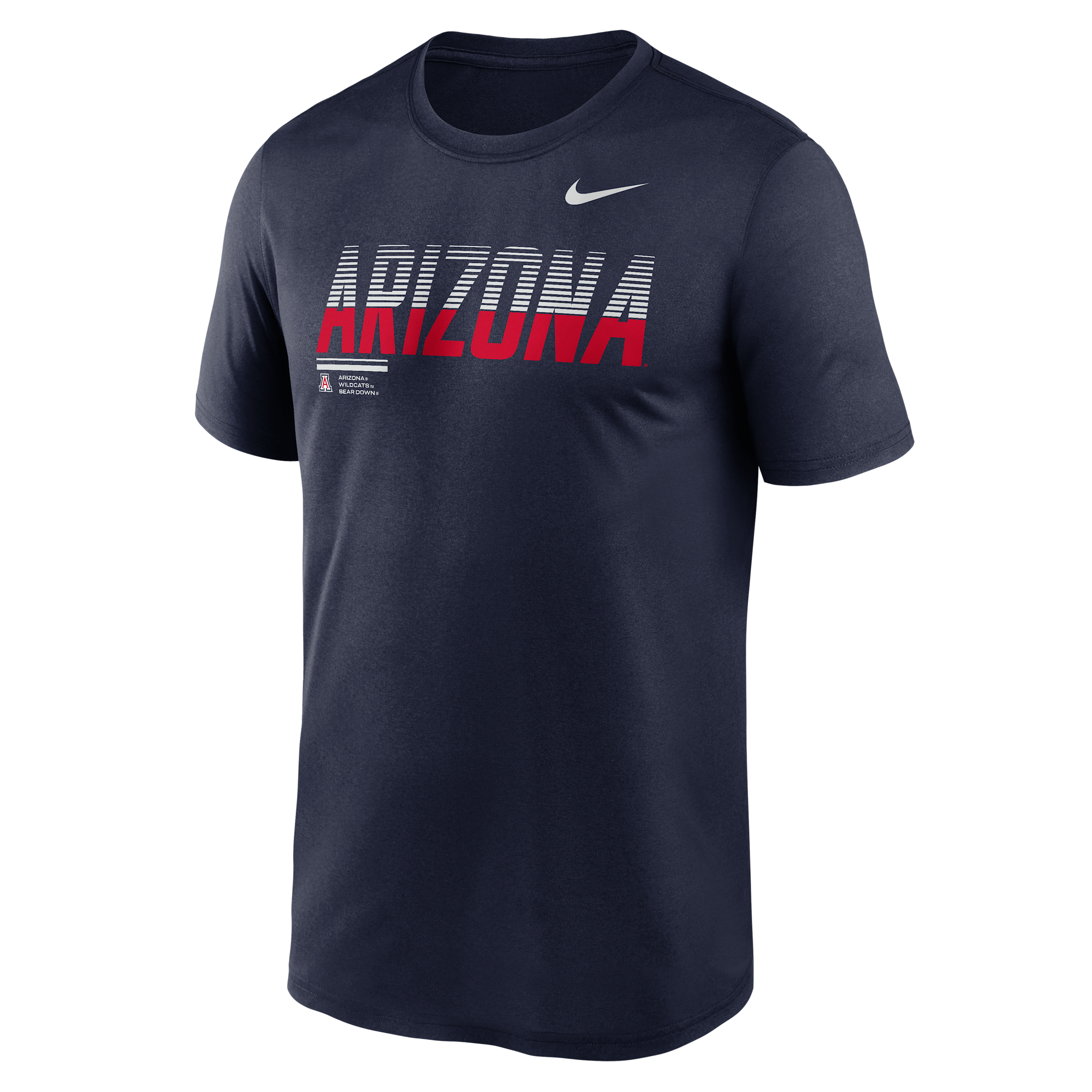Nike Men's Arizona Wildcats College Navy Dri-Fit Legend Gradient T-Shirt, Large, Blue