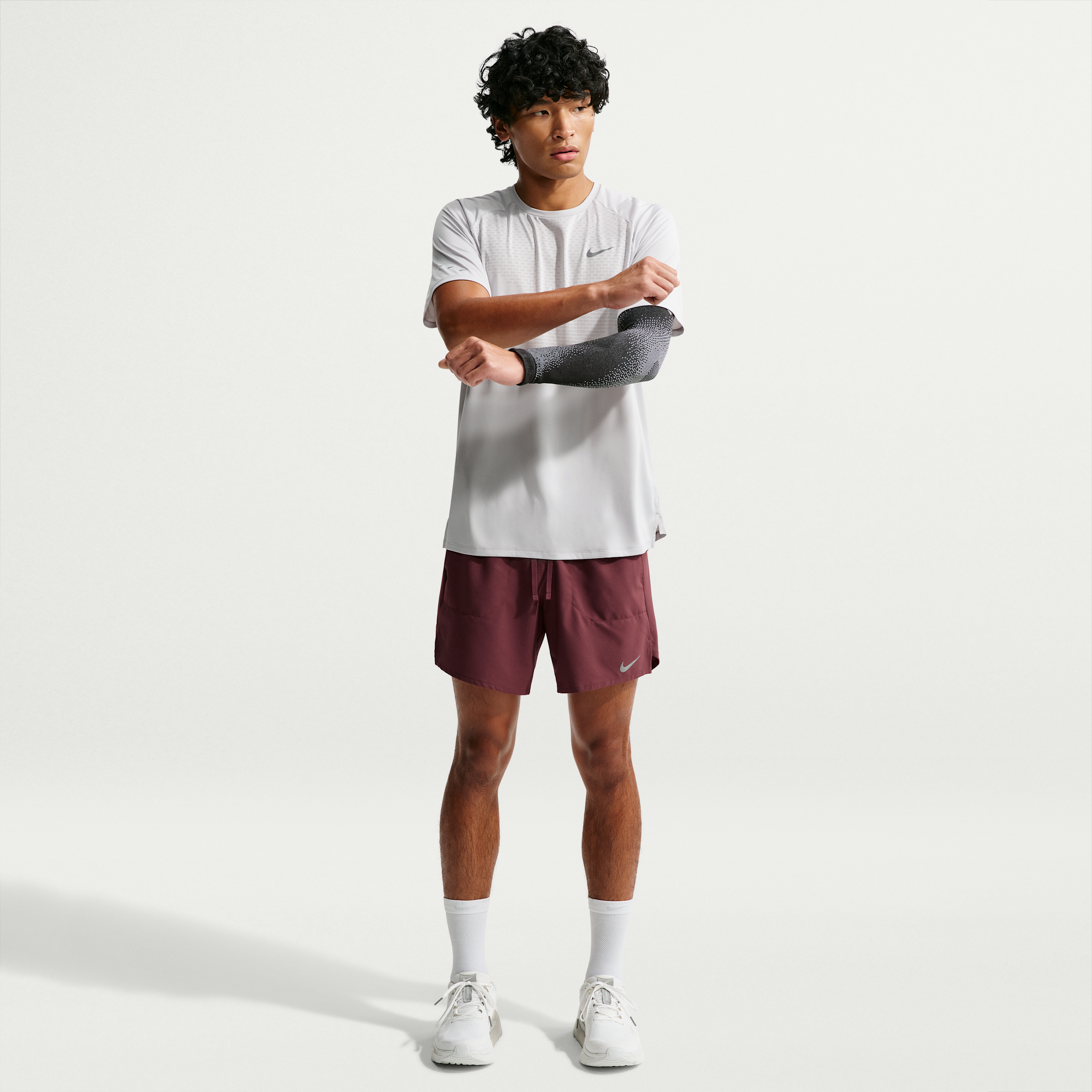 Nike Men's Stride Dri-FIT 7" 2-in-1 Running Shorts in Brown | IF2036-255