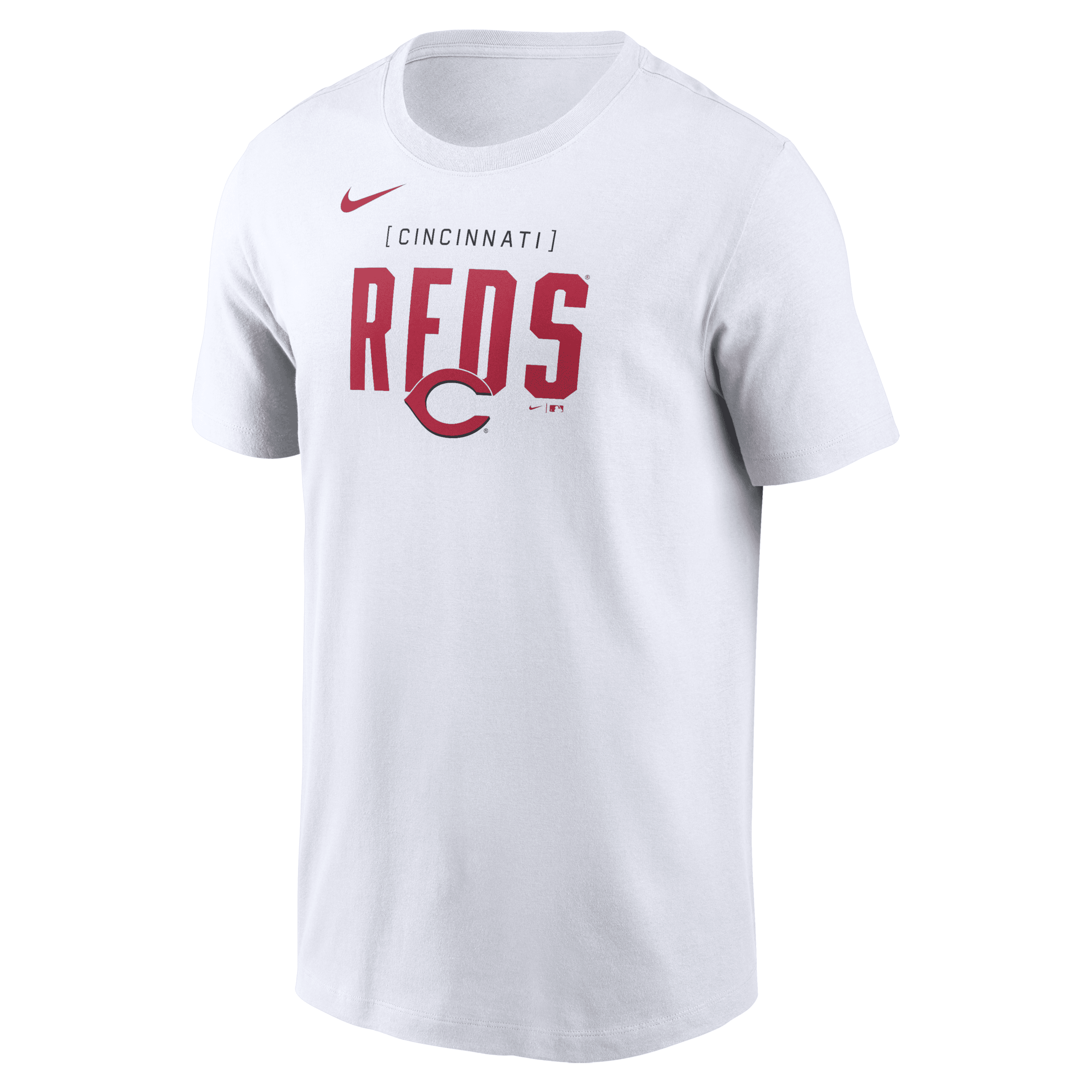 Nike Cincinnati Reds Home Team Bracket  Men's Mlb T-shirt In White