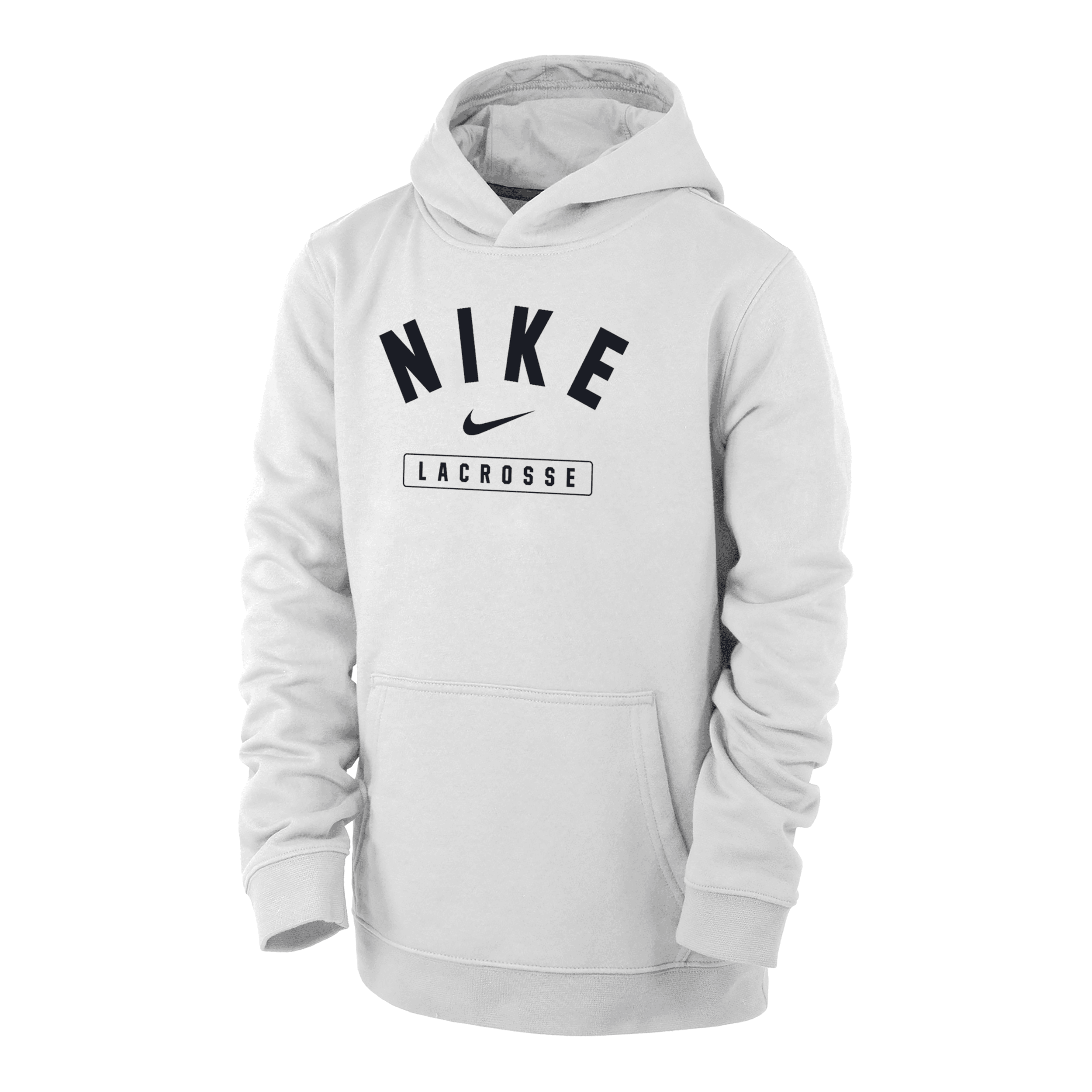 Nike Lacrosse Big Kids' (boys') Pullover Hoodie In White