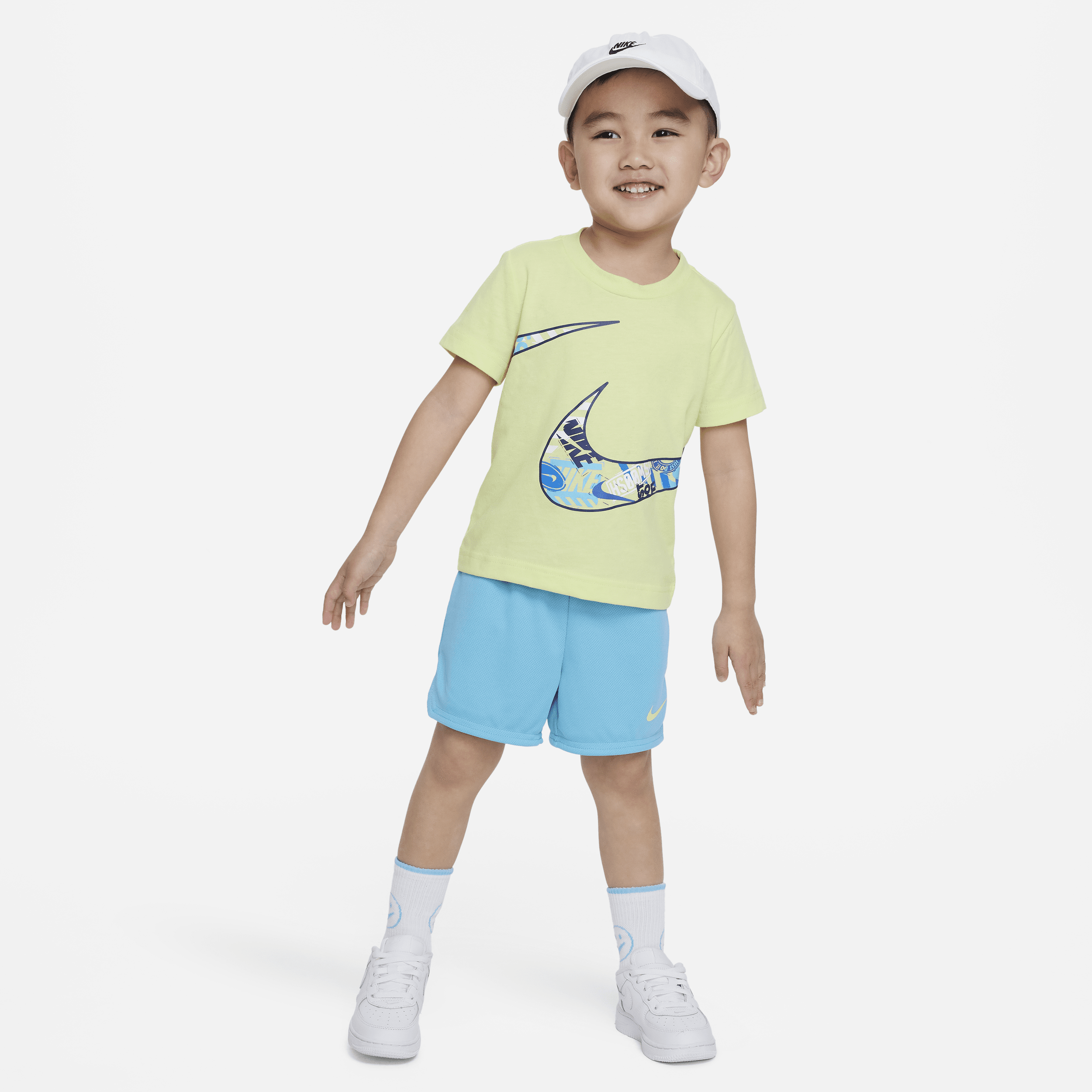 Nike Wild Air Mesh Shorts Set Toddler 2-piece Set In Blue