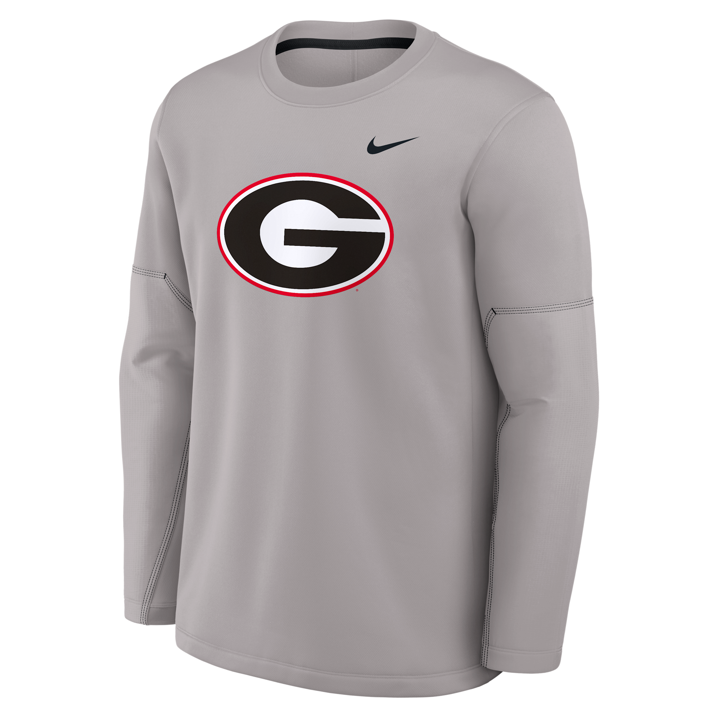 Georgia Sideline Coaches Nike Men's Therma-FIT College Long-Sleeve T-Shirt in Grey | 03BR195XGBN-6P4