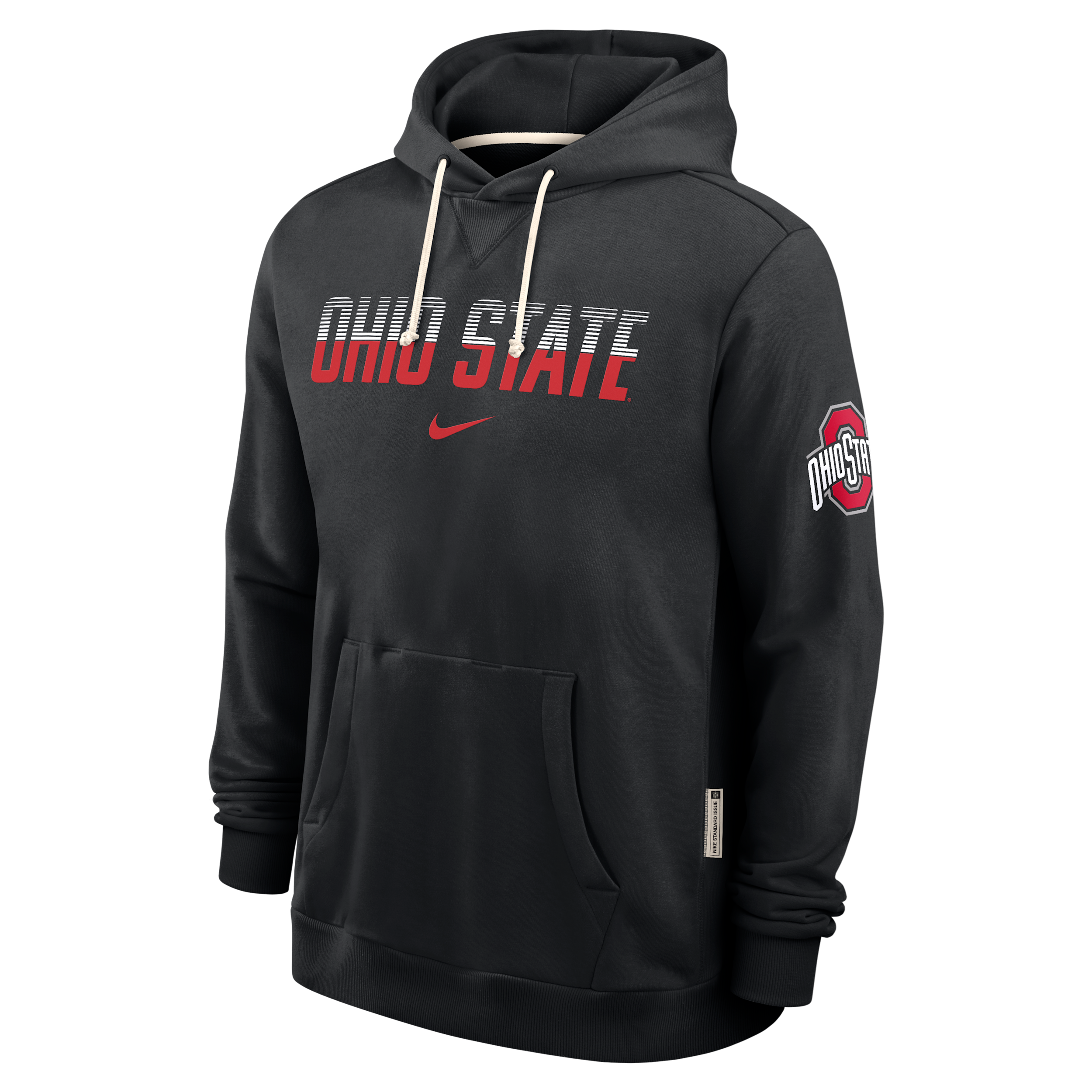 Ohio State Sideline Standard Issue Nike Men's Dri-FIT College Pullover Hoodie in Black | 03AZ00AOH-8DF