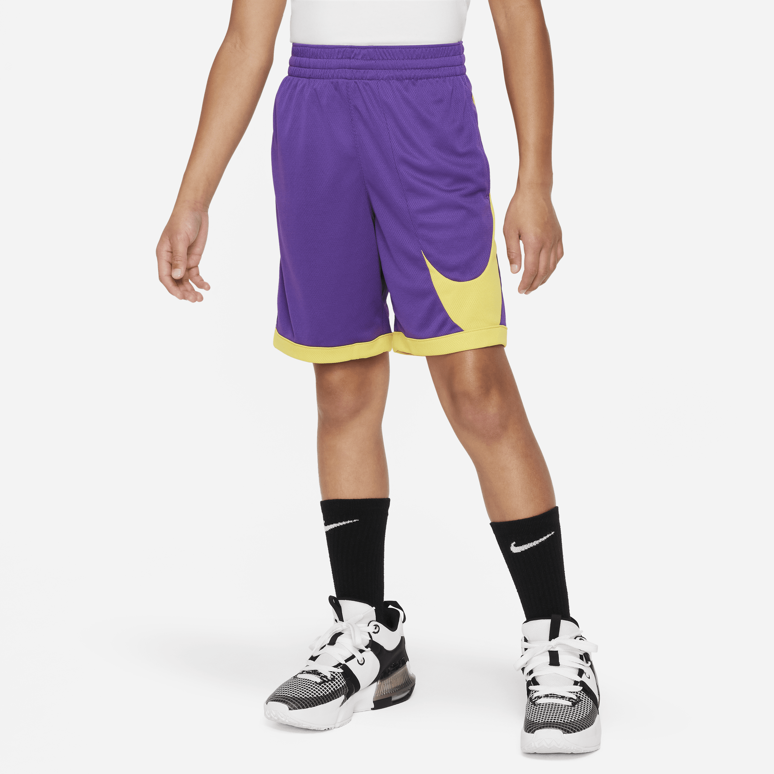 Nike Dri-fit Big Kids' (boys') Basketball Shorts In Purple