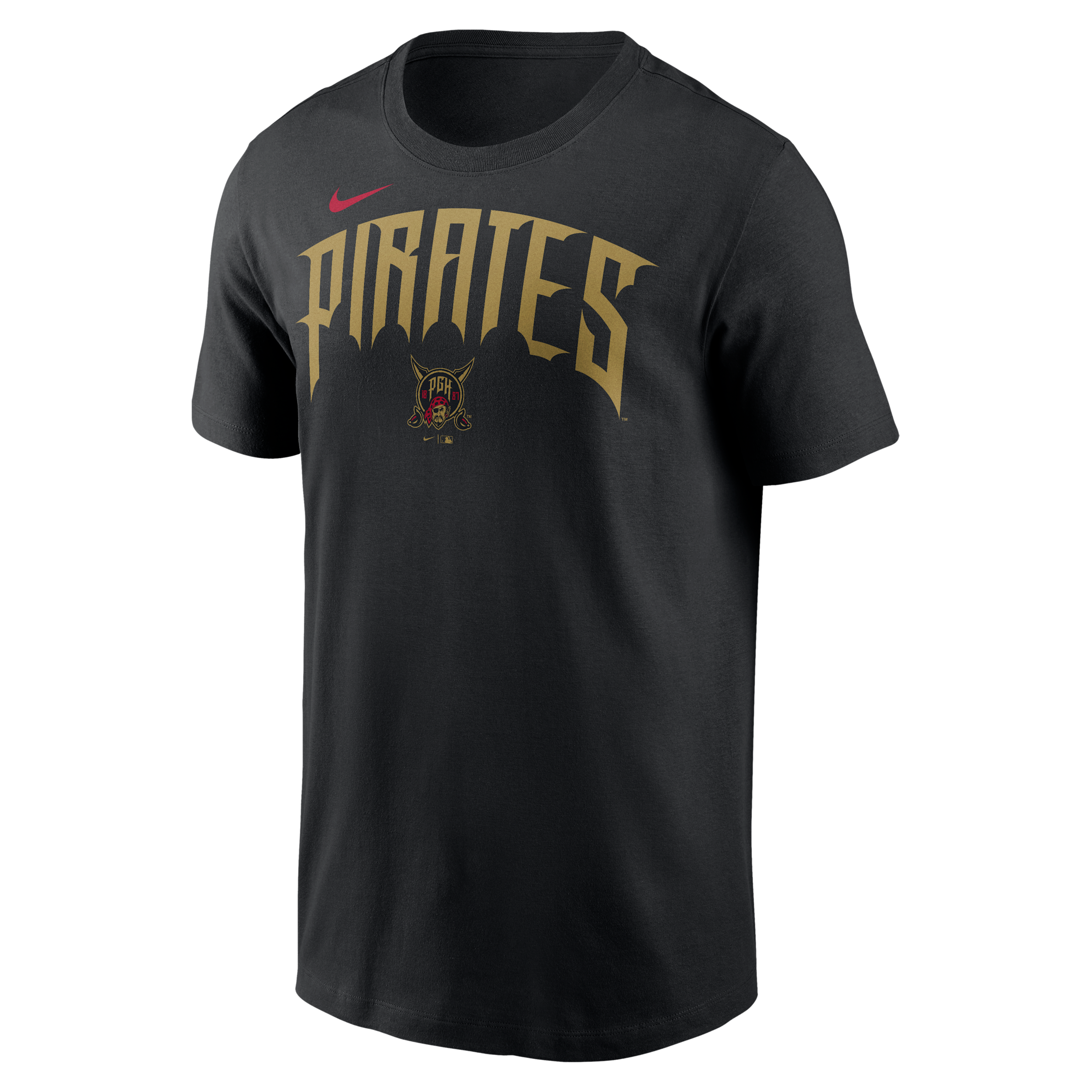 Pittsburgh Pirates City Connect Wordmark Nike Men's MLB T-Shirt in Black | N19900APTB-APT