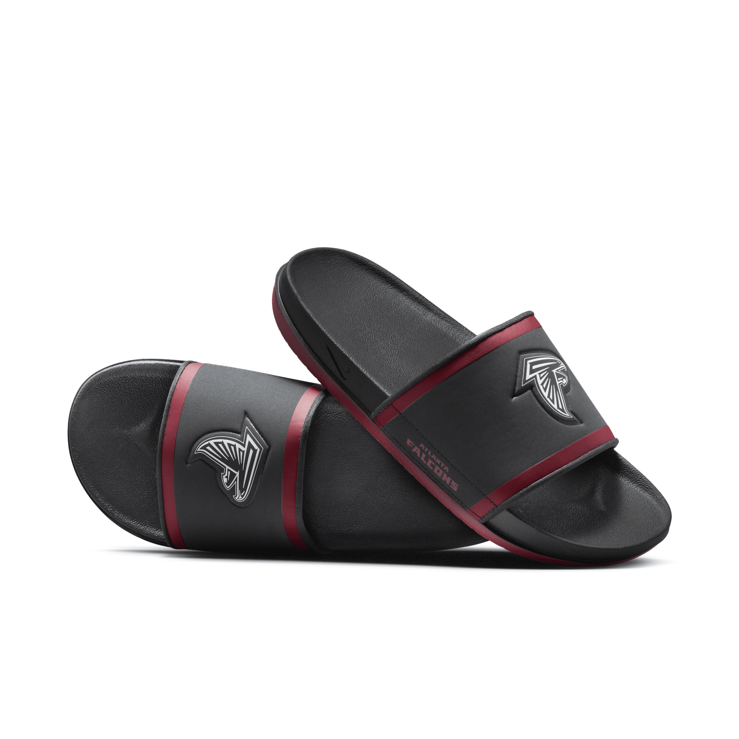 Shop Nike Men's Offcourt (nfl Atlanta Falcons) Slides In Grey