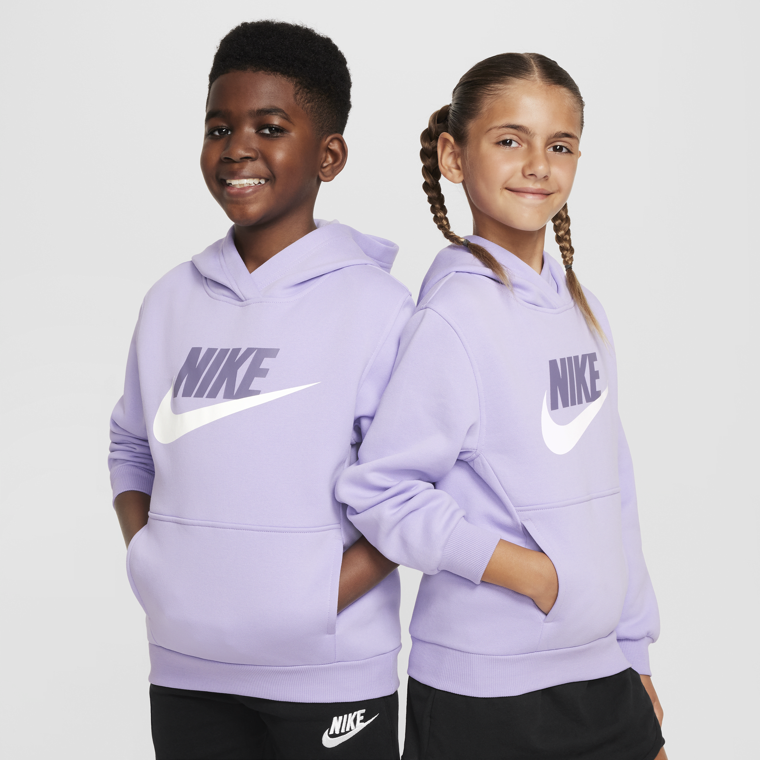 Shop Nike Sportswear Club Fleece Big Kids' Hoodie In Purple
