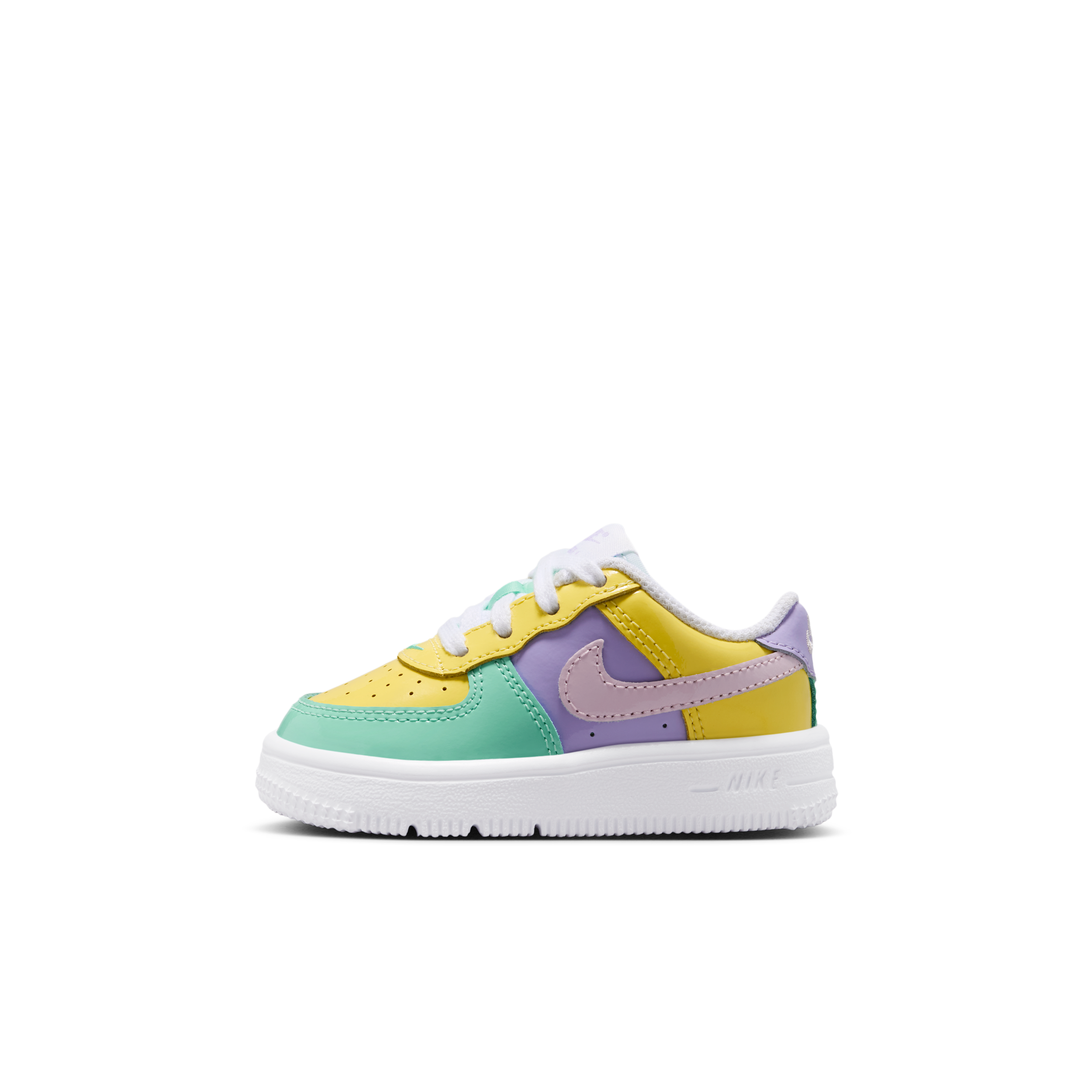 Boys Nike Force 1 Low - Boys' Toddler Shoes Yellow Pulse/Pink Foam/Emerald Rise Size 08.0