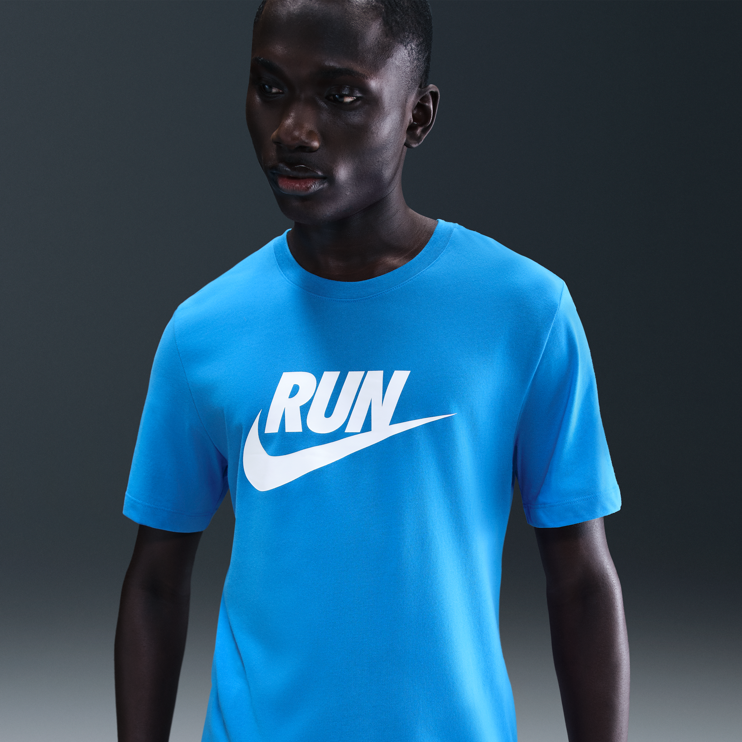 Nike Men's Dri-fit Running T-shirt In Blue