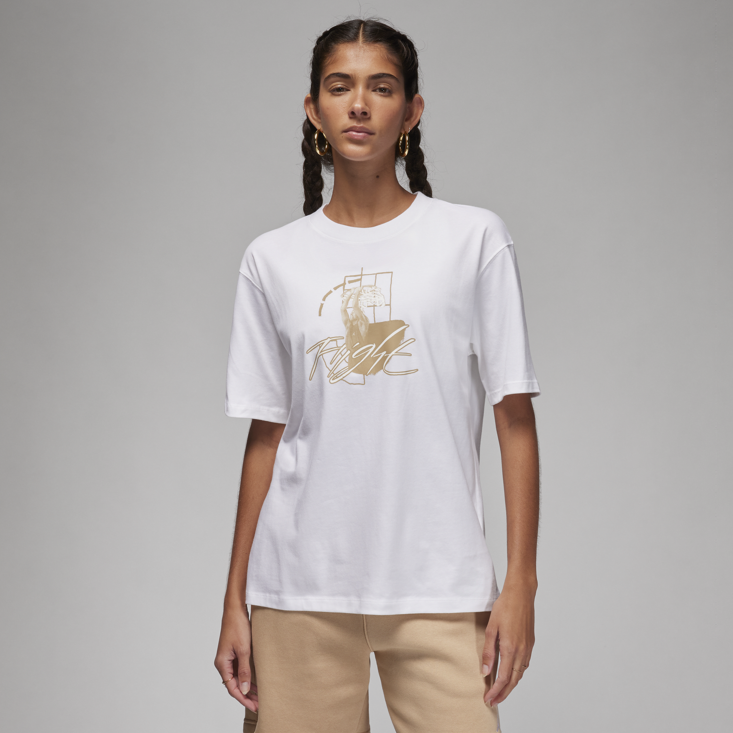 Shop Jordan Women's  Graphic T-shirt In White